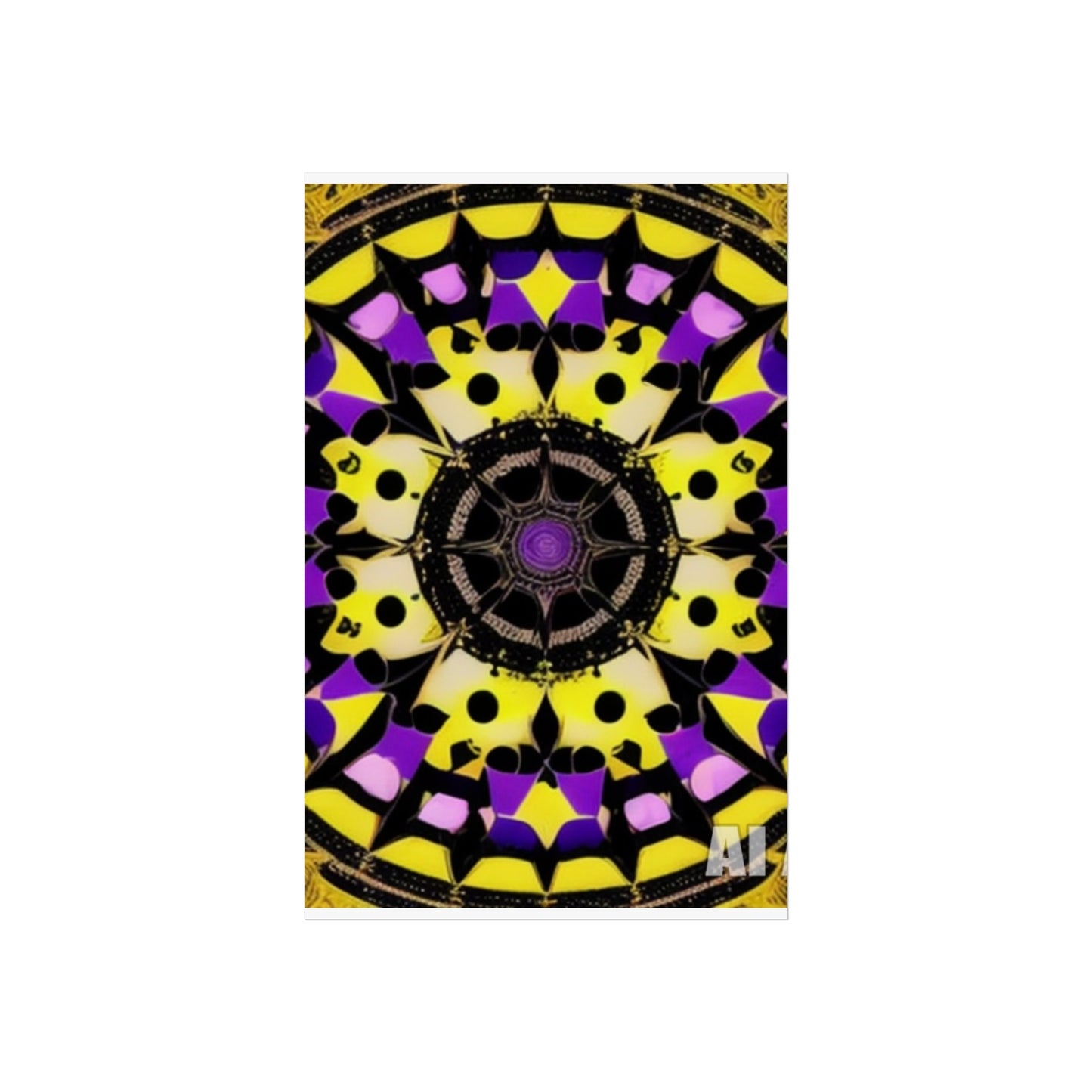 Vibrant Mandala Glicée Poster.