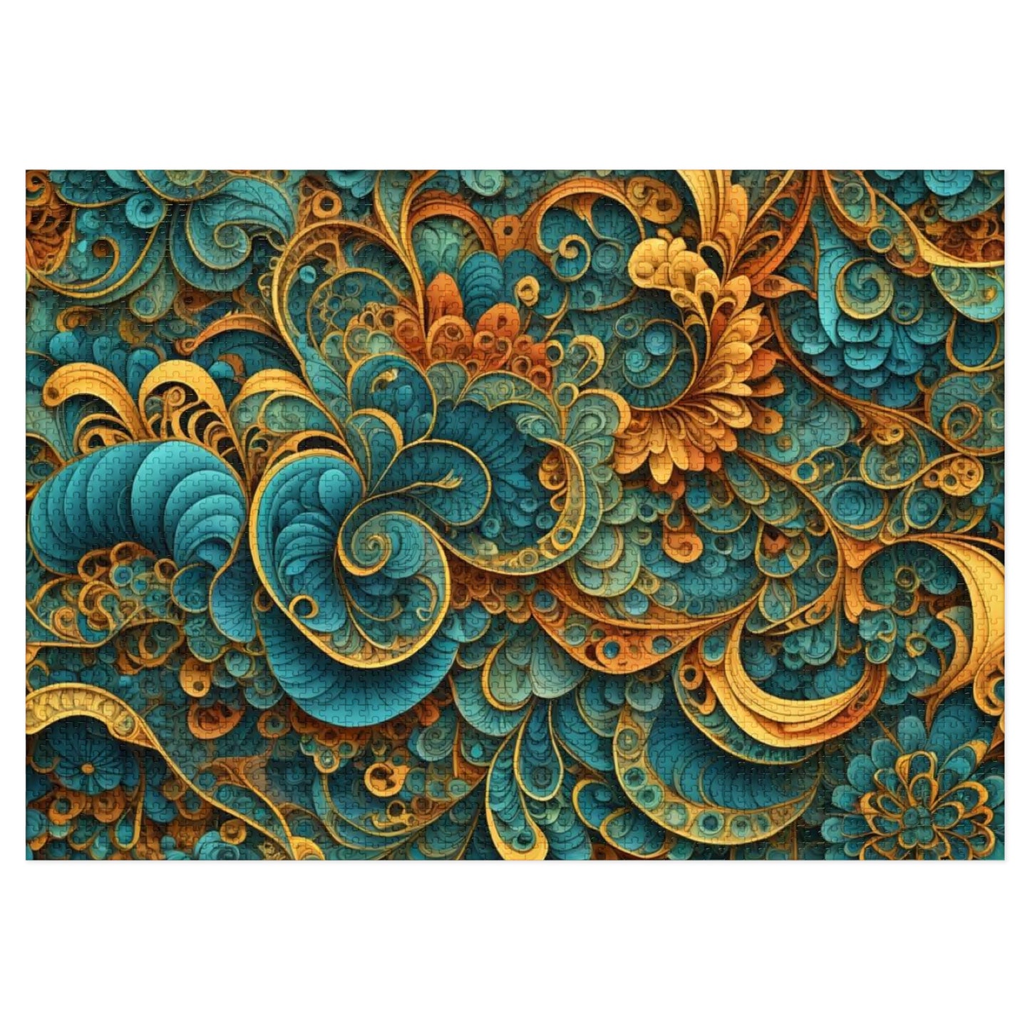 Vibrant Swirl 30 - 2000 piece Jigsaw Puzzle with Tin