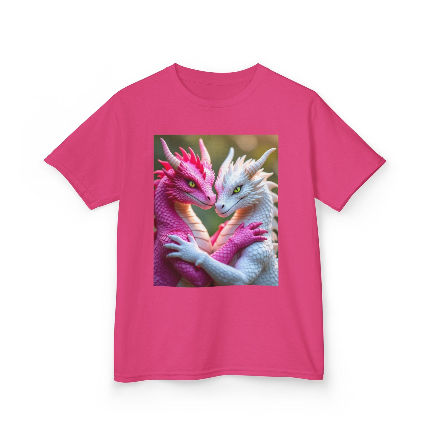 Pink & White Dragons. Fantasy kids T-shirts Kids.