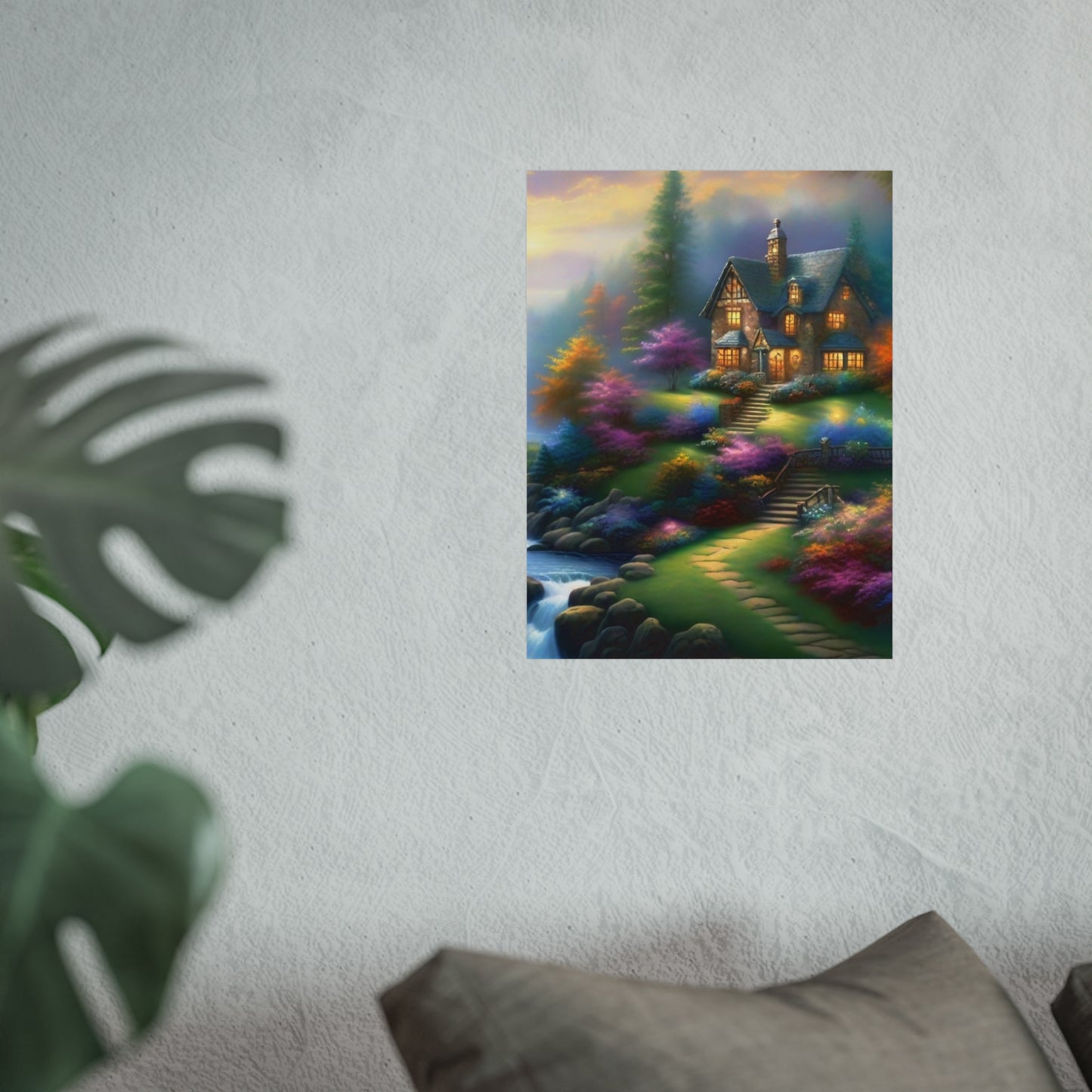 Cozy Rustic Cabin Glicée Poster