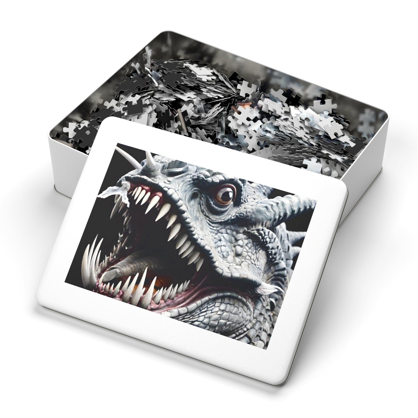Smiling Dragon Jigsaw Puzzle with Tin 30-2000 pieces.