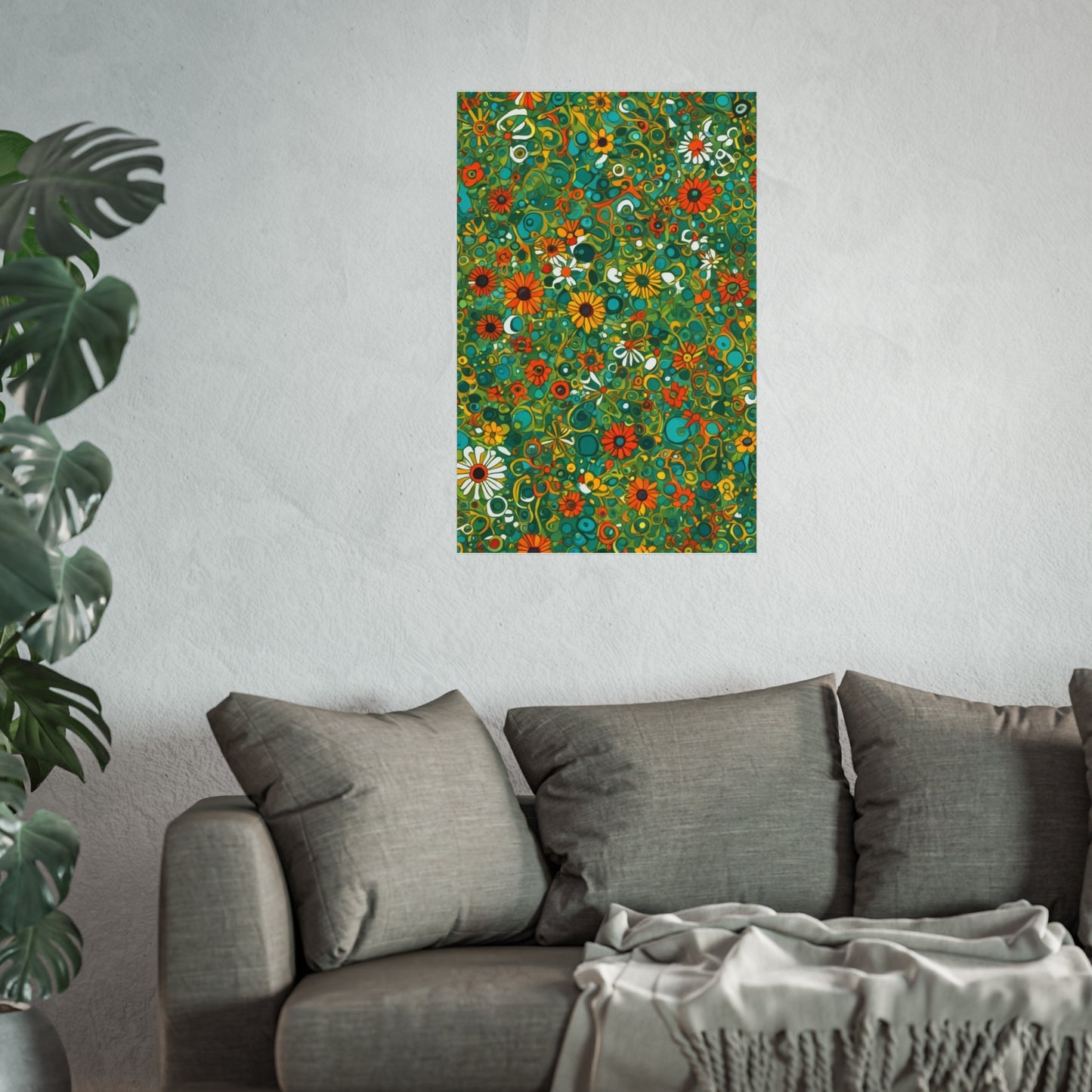 Vibrant Floral Glicée Poster. Various sizes.