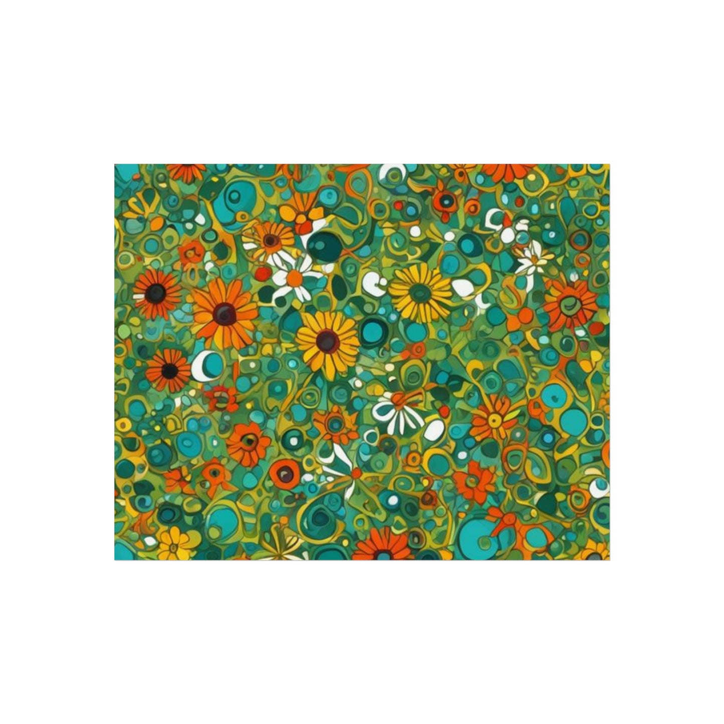 Vibrant Floral Glicée Poster. Various sizes.