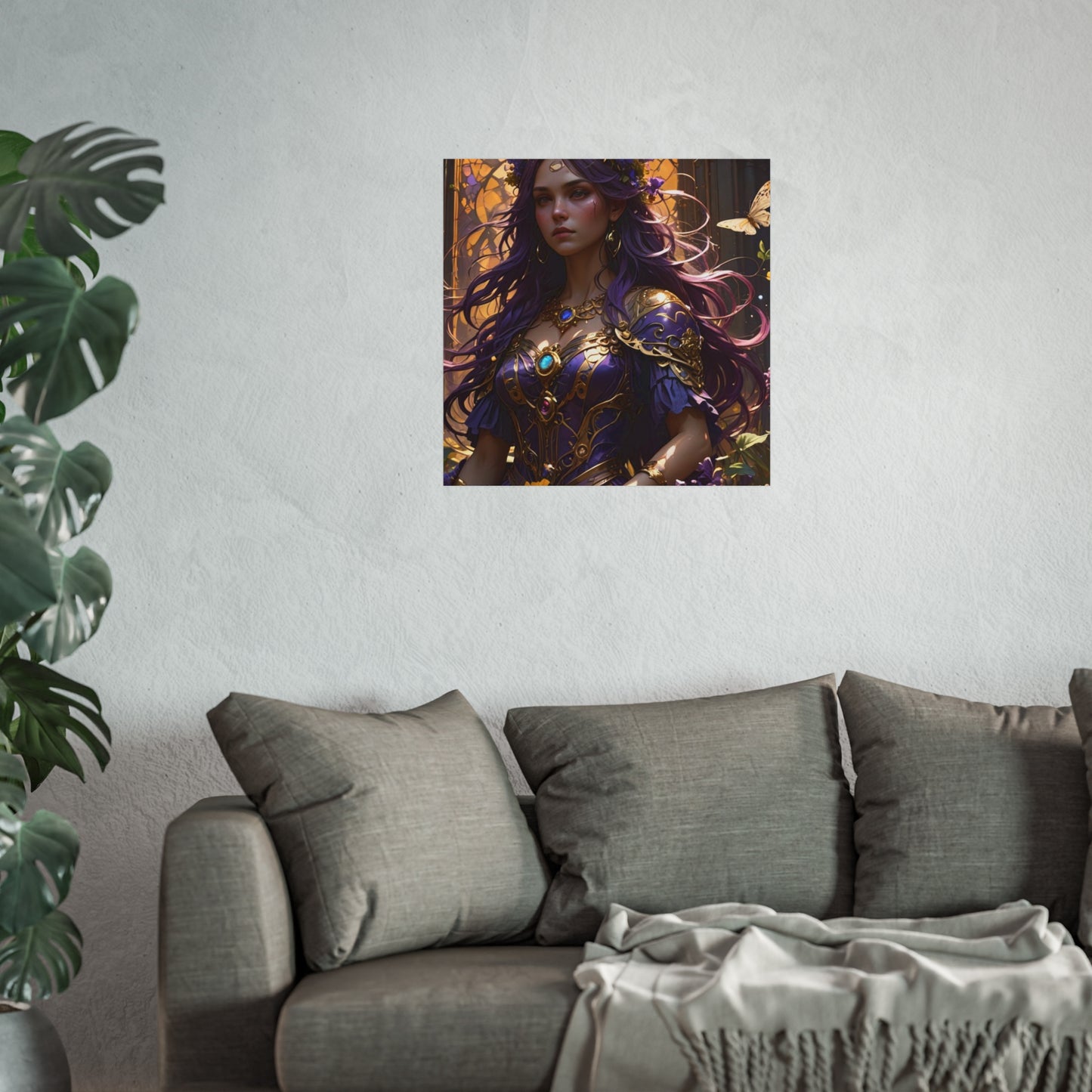 Fantasy Purple Lady Fine Art Poster