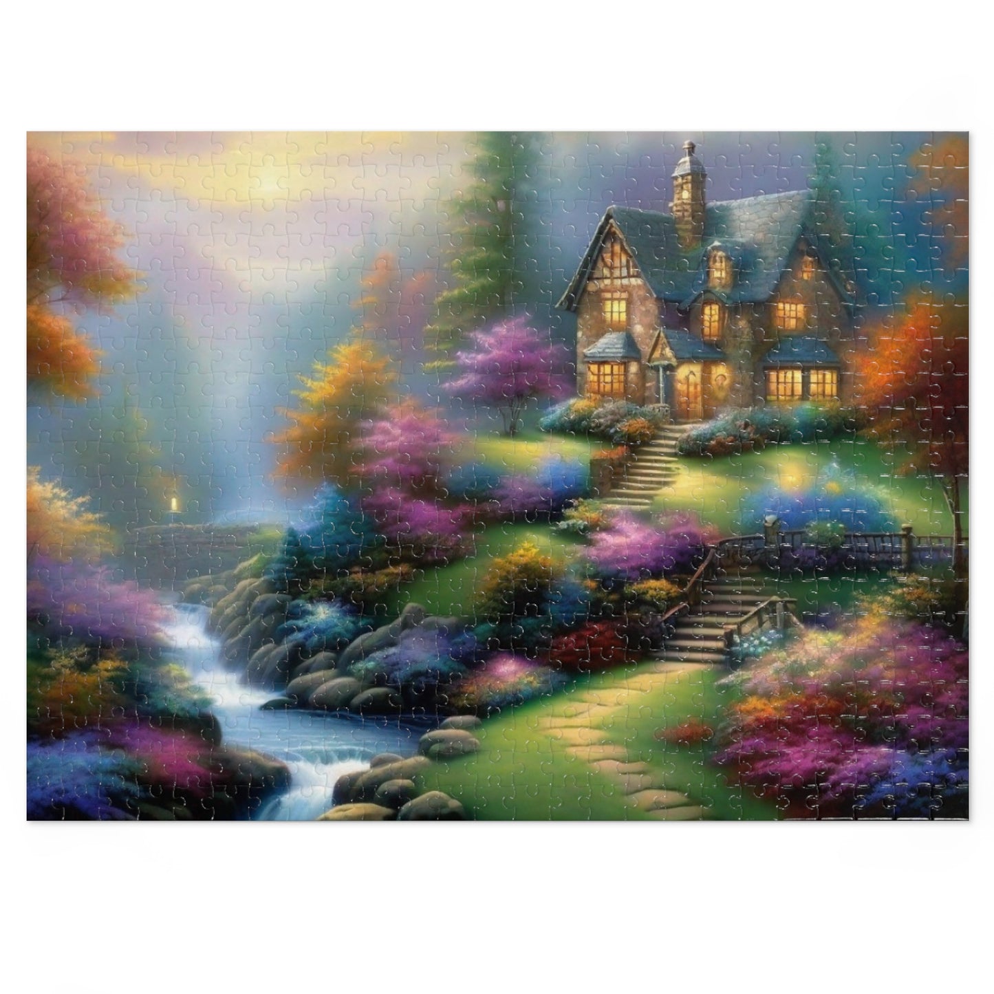 Cozy Rustic cabin puzzle with Tin