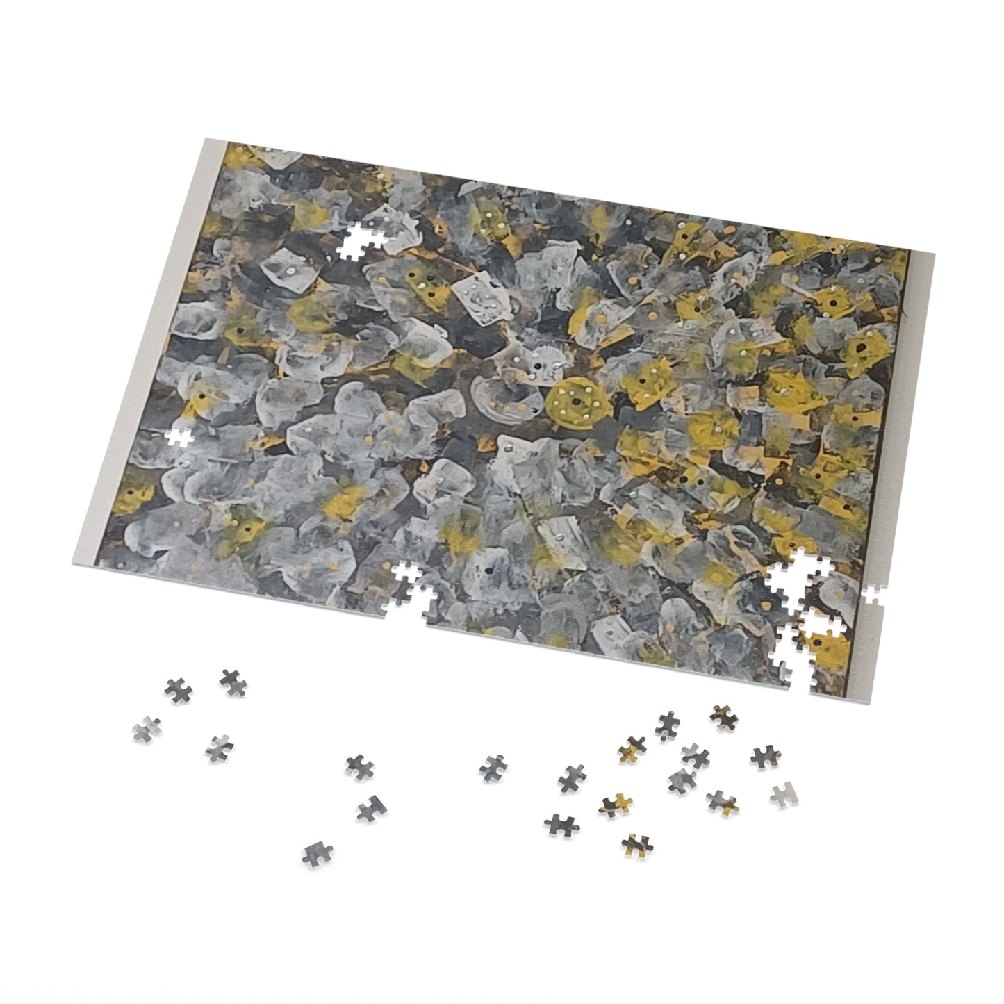 YELLOW  30 - 2000 piece Abstract Puzzle with Tin.