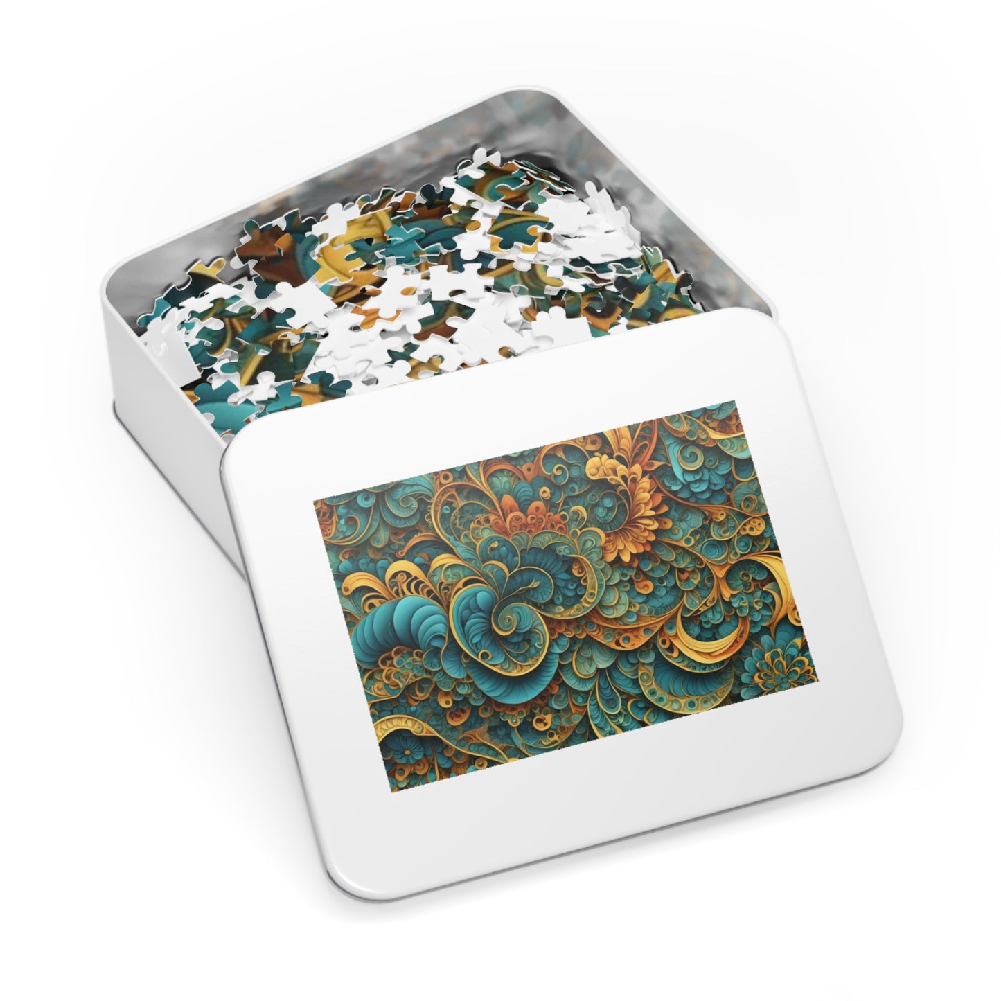 Vibrant Swirl 30 - 2000 piece Jigsaw Puzzle with Tin
