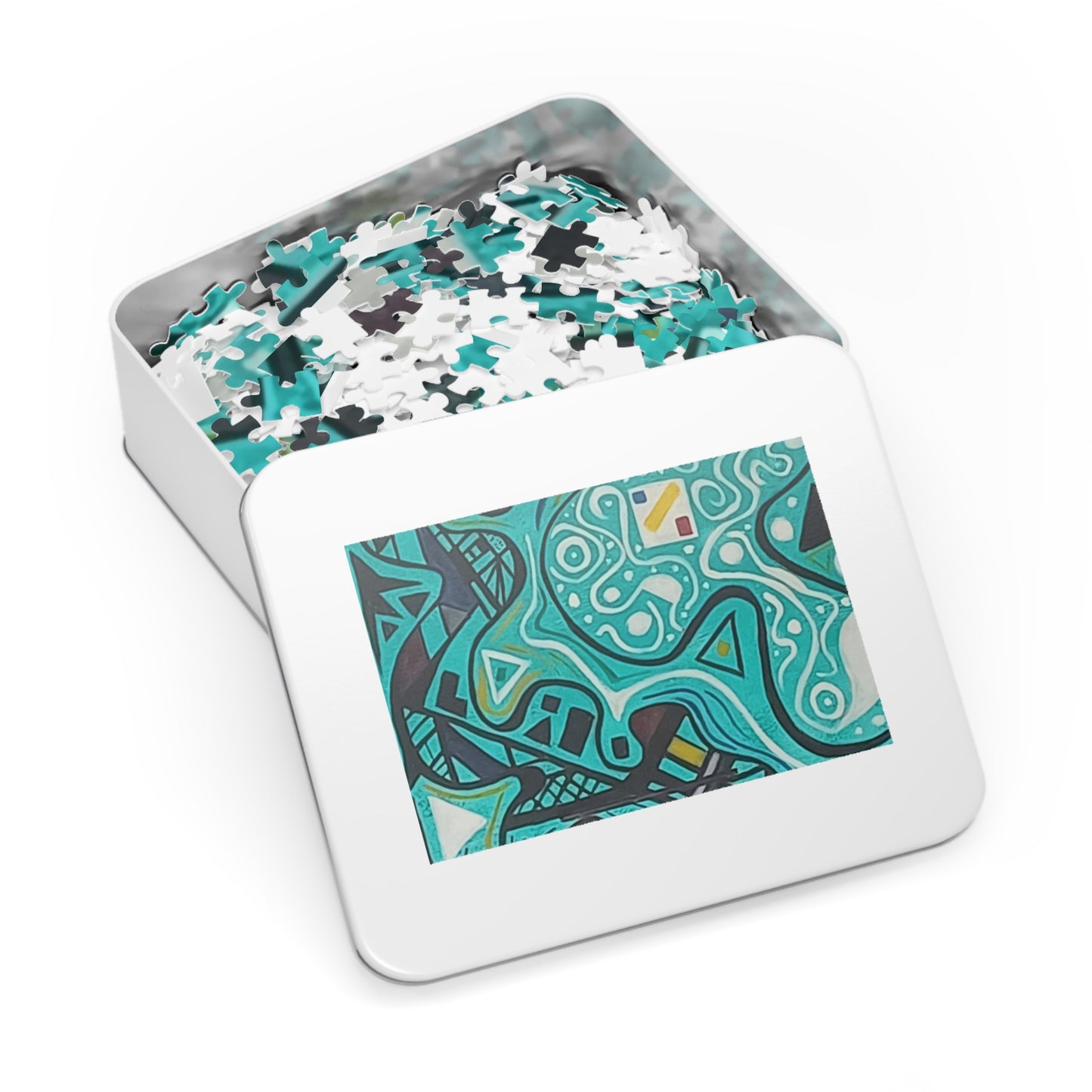 5.   Upto 2000 piece Abstract Jigsaw Puzzle with Tin