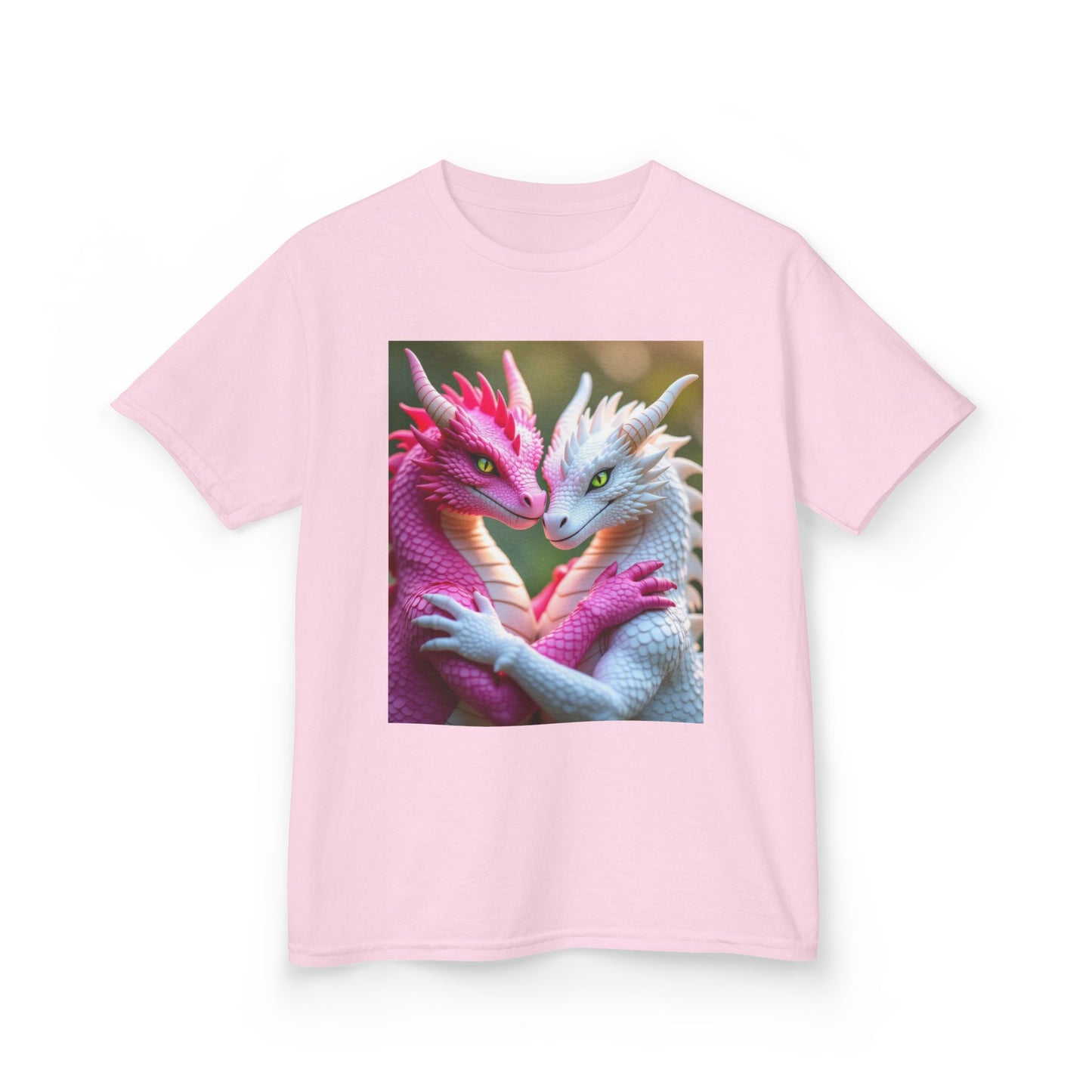 Pink & White Dragons. Fantasy kids T-shirts Kids.
