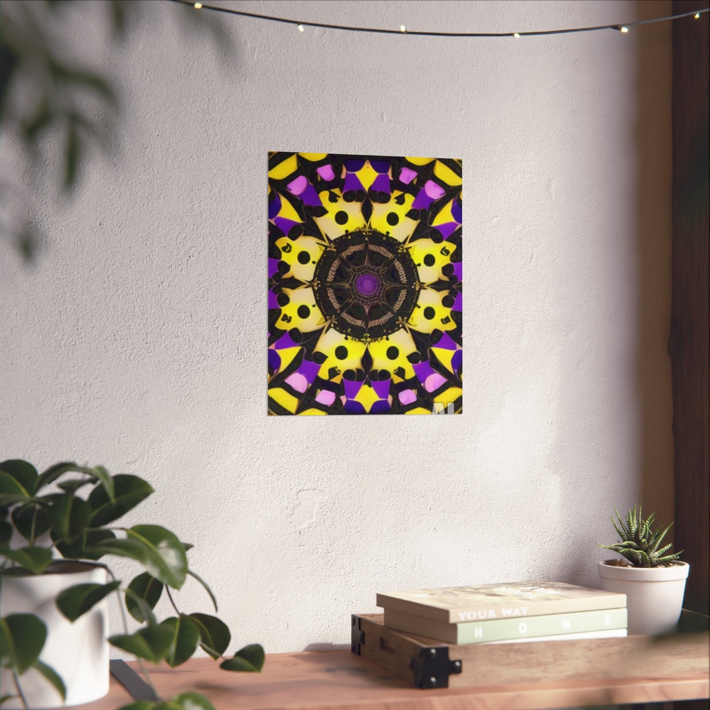 Vibrant Mandala Glicée Poster.