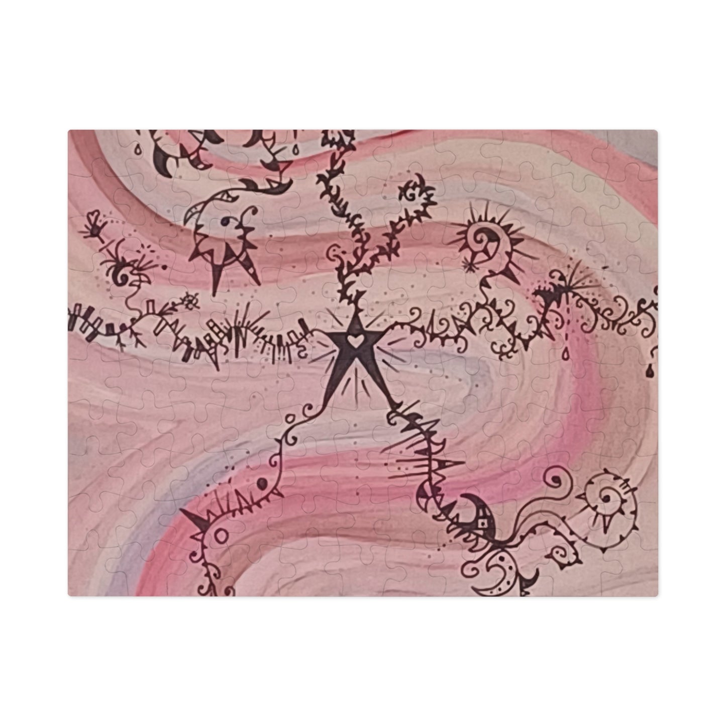 THEN YOU GROW UP.  30 - 2000 pieces Puzzle, Pink  Abstract Art