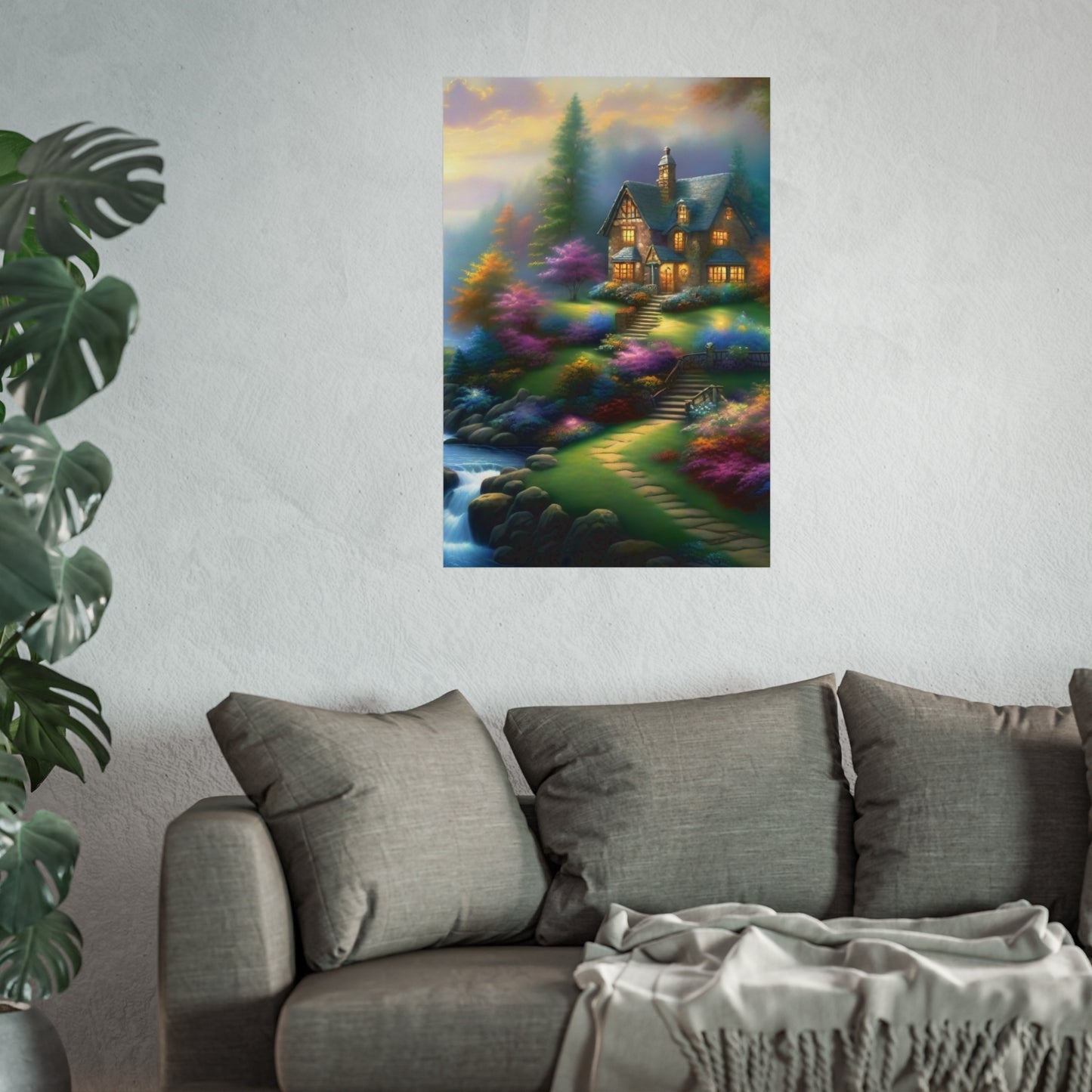 Cozy Rustic Cabin Glicée Poster