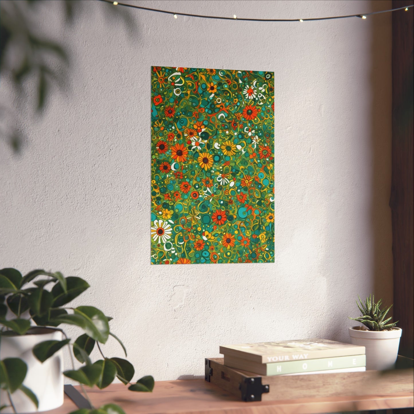 Vibrant Floral Glicée Poster. Various sizes.