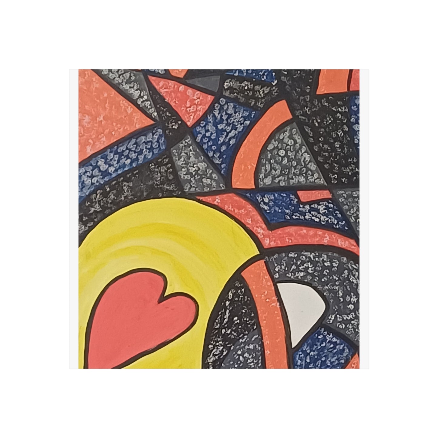 2 HEARTS. Vibrant Abstract Fine Art Print