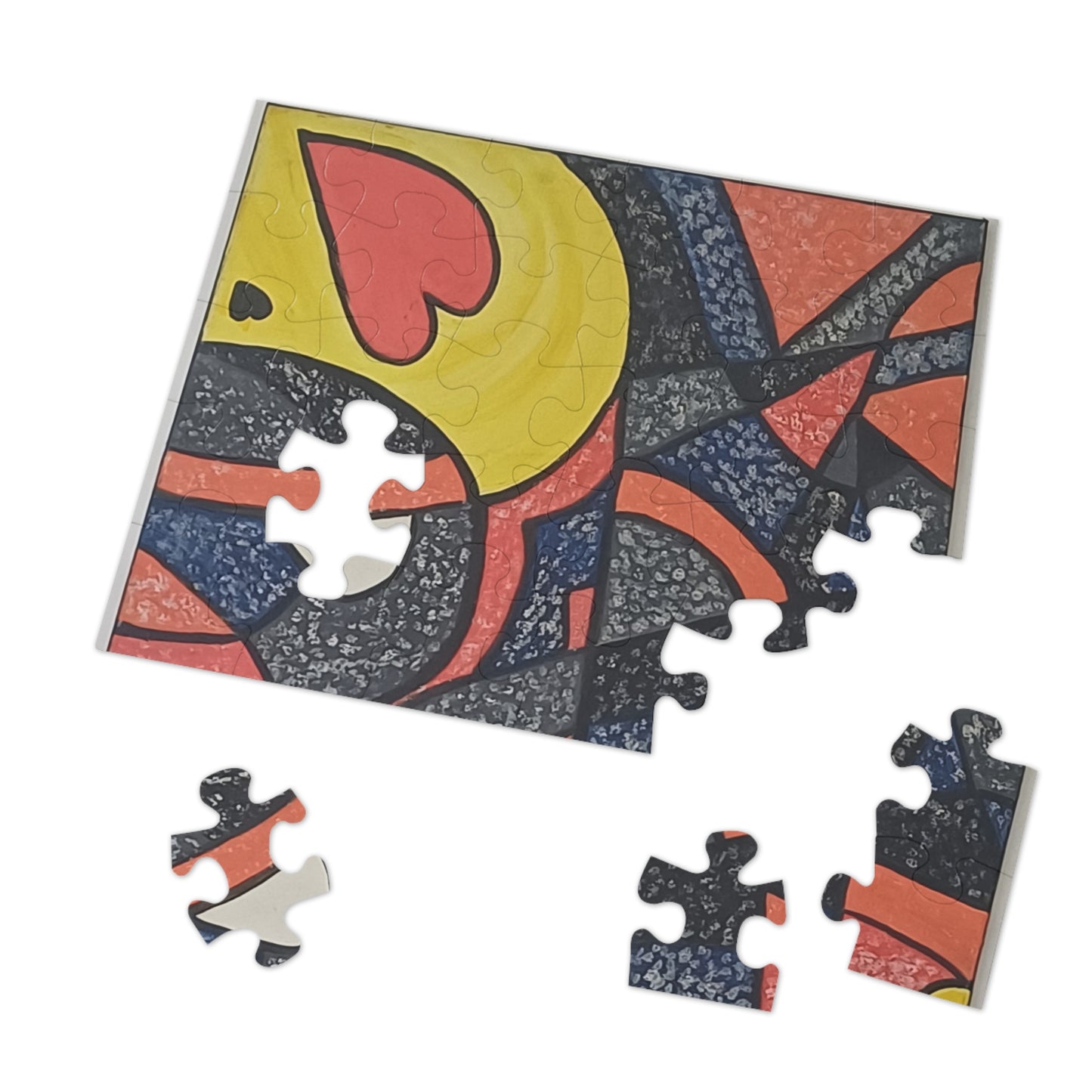 2 HEARTS  30 - 2000 pieces Abstract Puzzle in Tin.