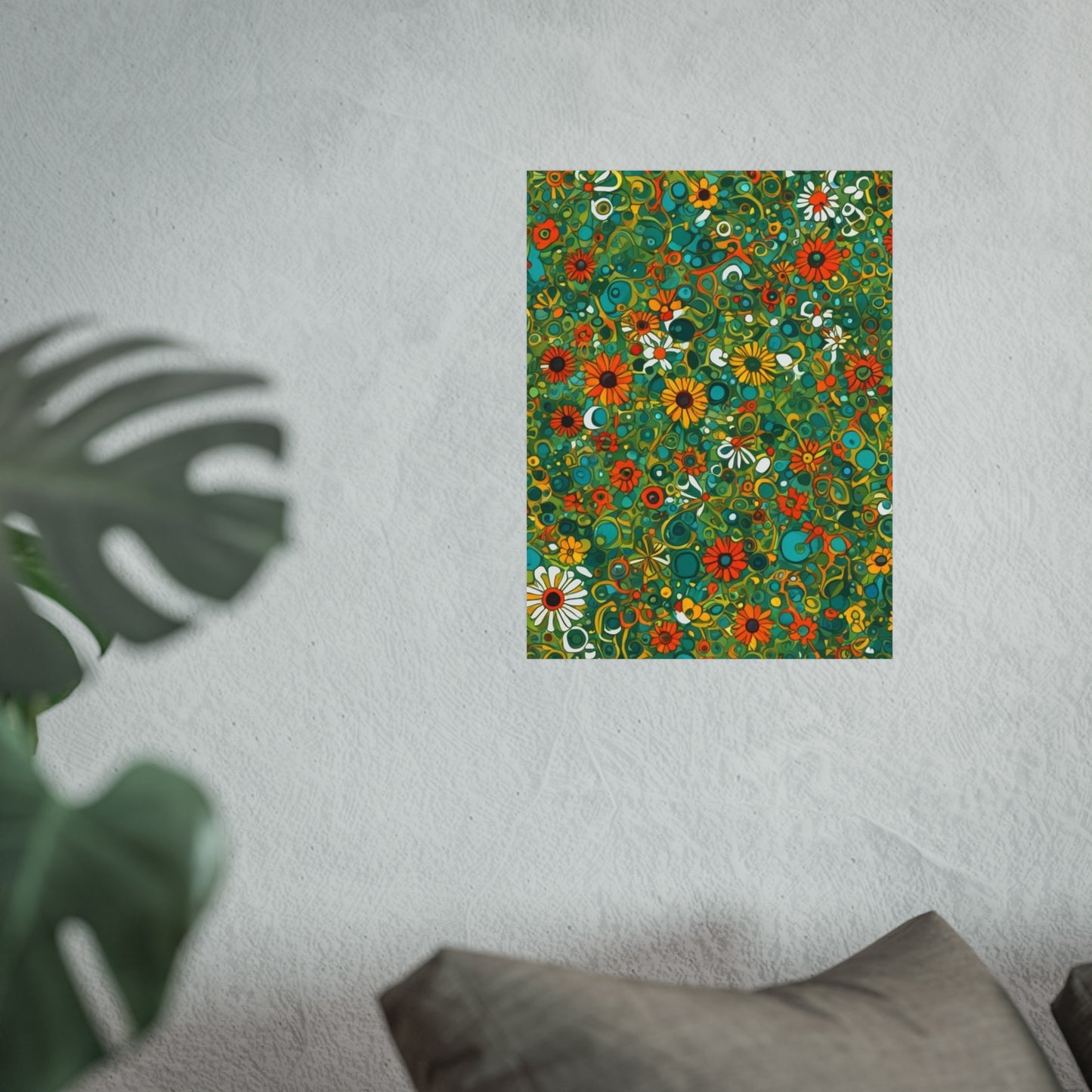 Vibrant Floral Glicée Poster. Various sizes.