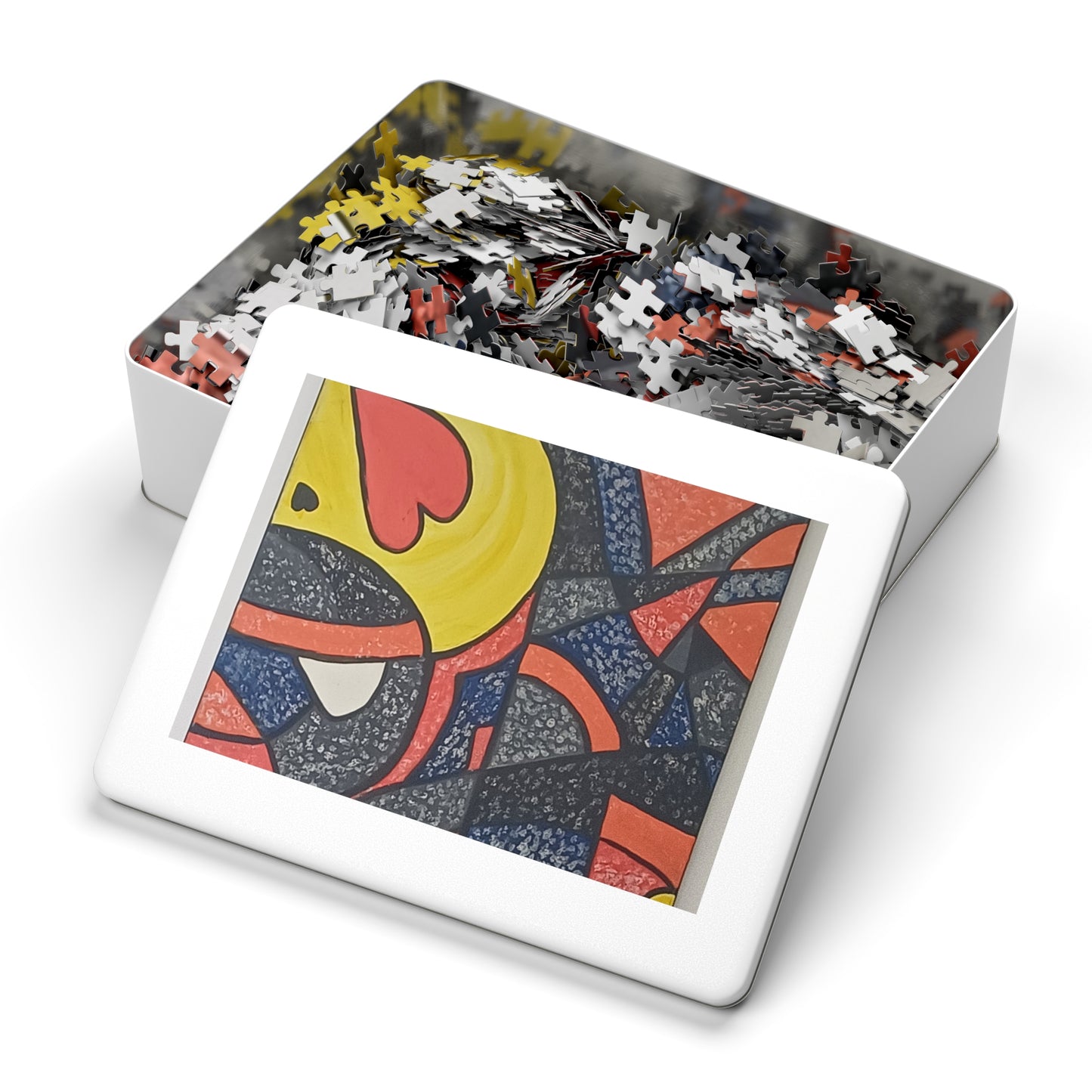 2 HEARTS  30 - 2000 pieces Abstract Puzzle in Tin.