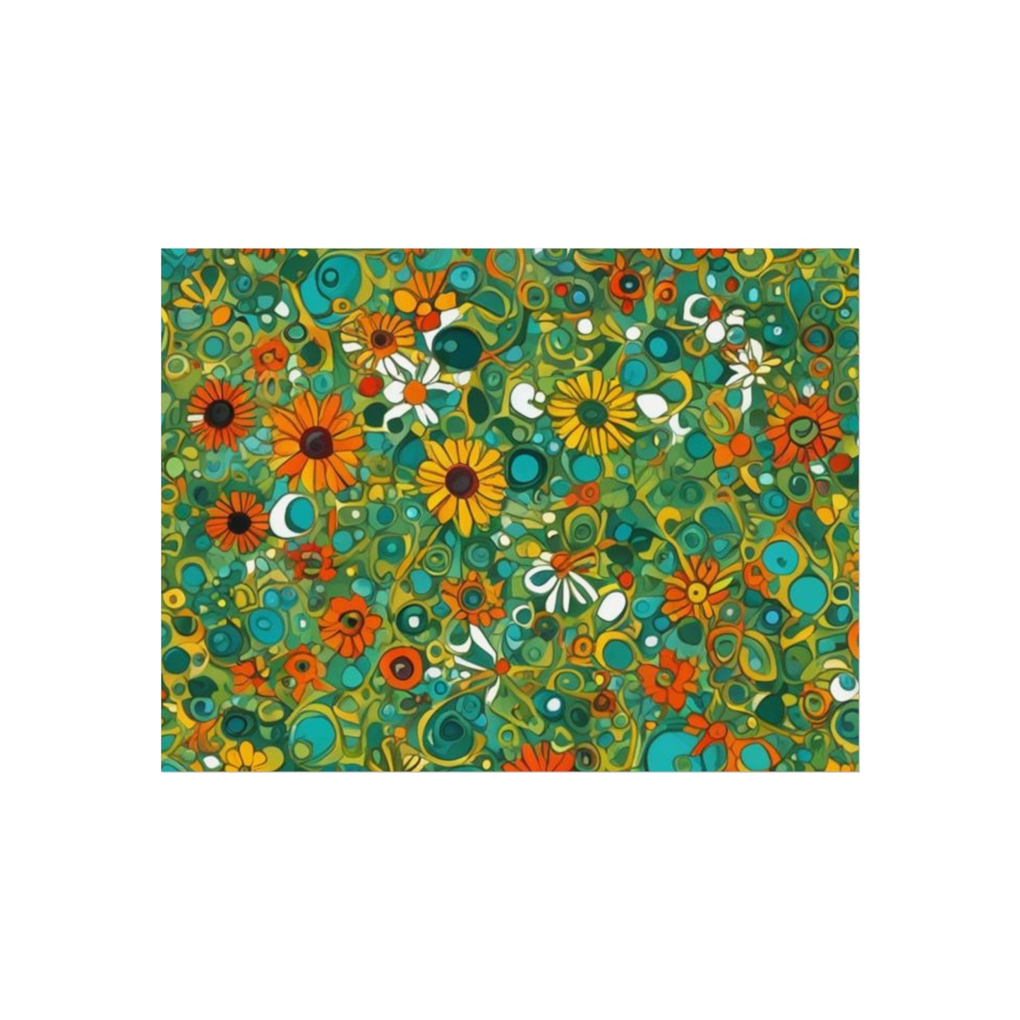 Vibrant Floral Glicée Poster. Various sizes.