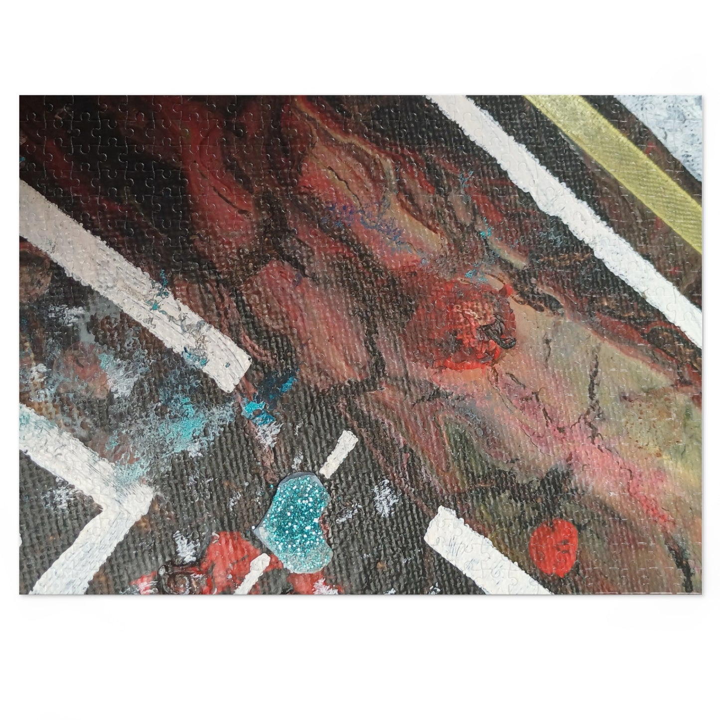 A2 Abstract Jigsaw Puzzle with Tin, 6 variants upto 2000 pieces.