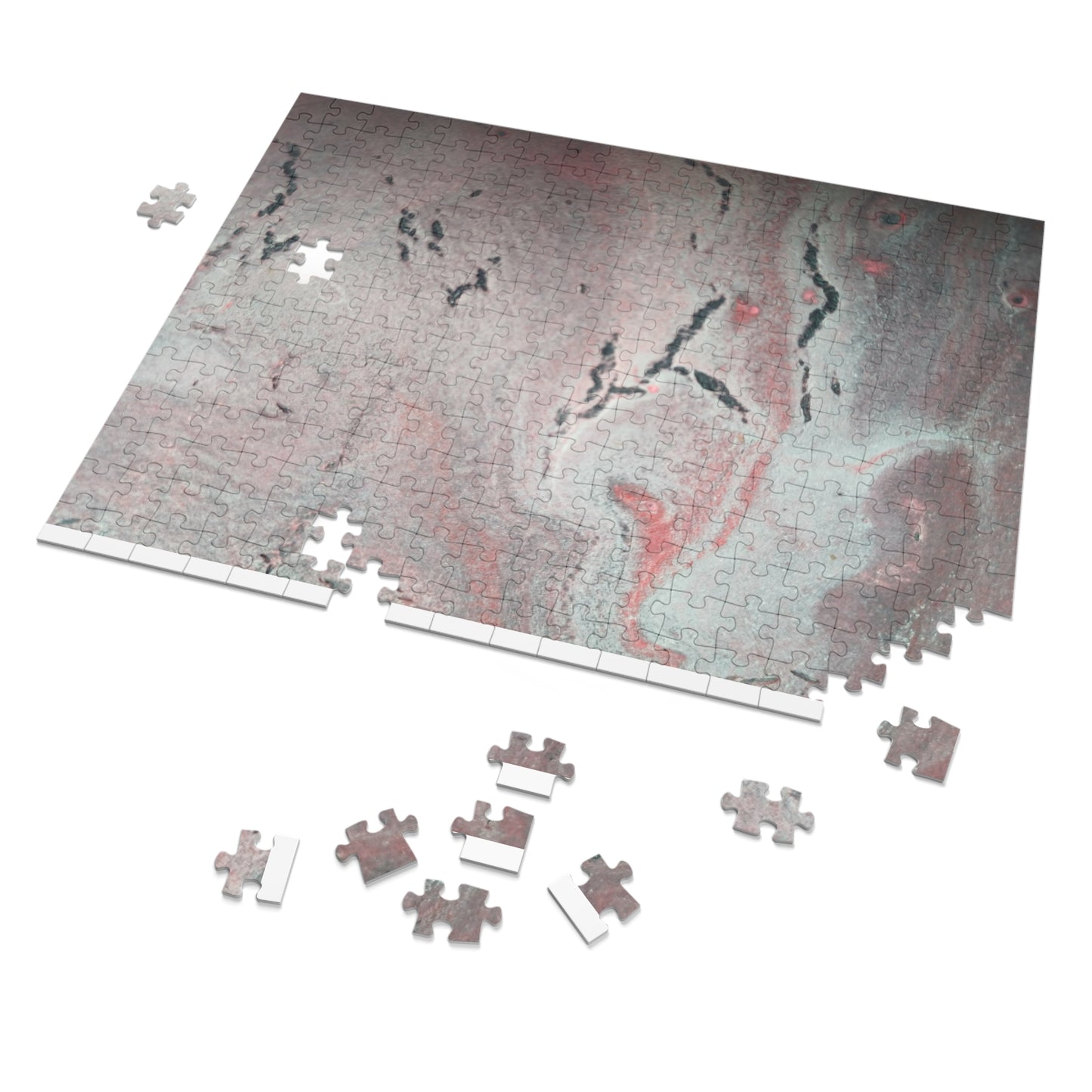Abstract Pink & Grey Jigsaw Puzzle with Tin, 6 variants upto 2000 pieces.