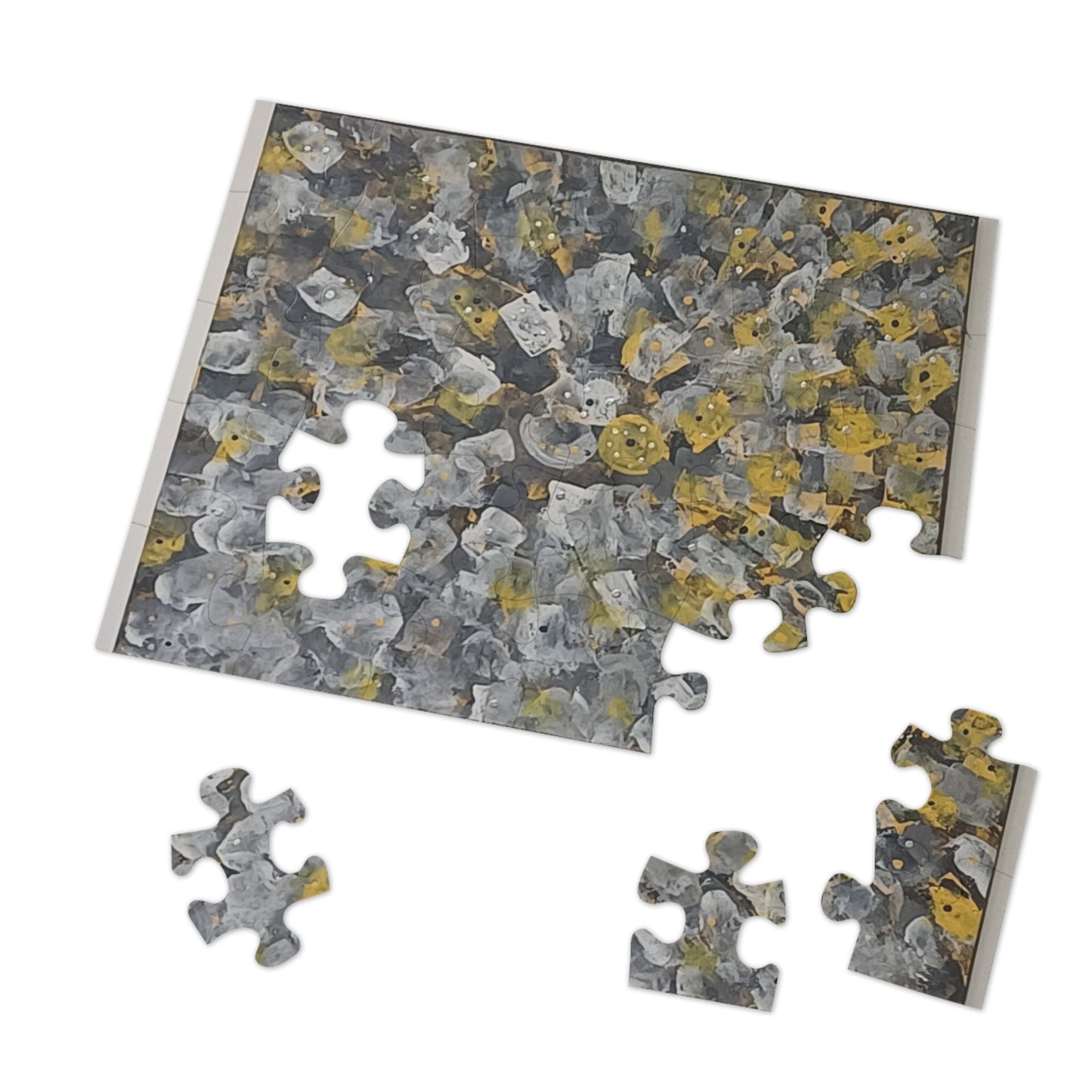 YELLOW  30 - 2000 piece Abstract Puzzle with Tin.