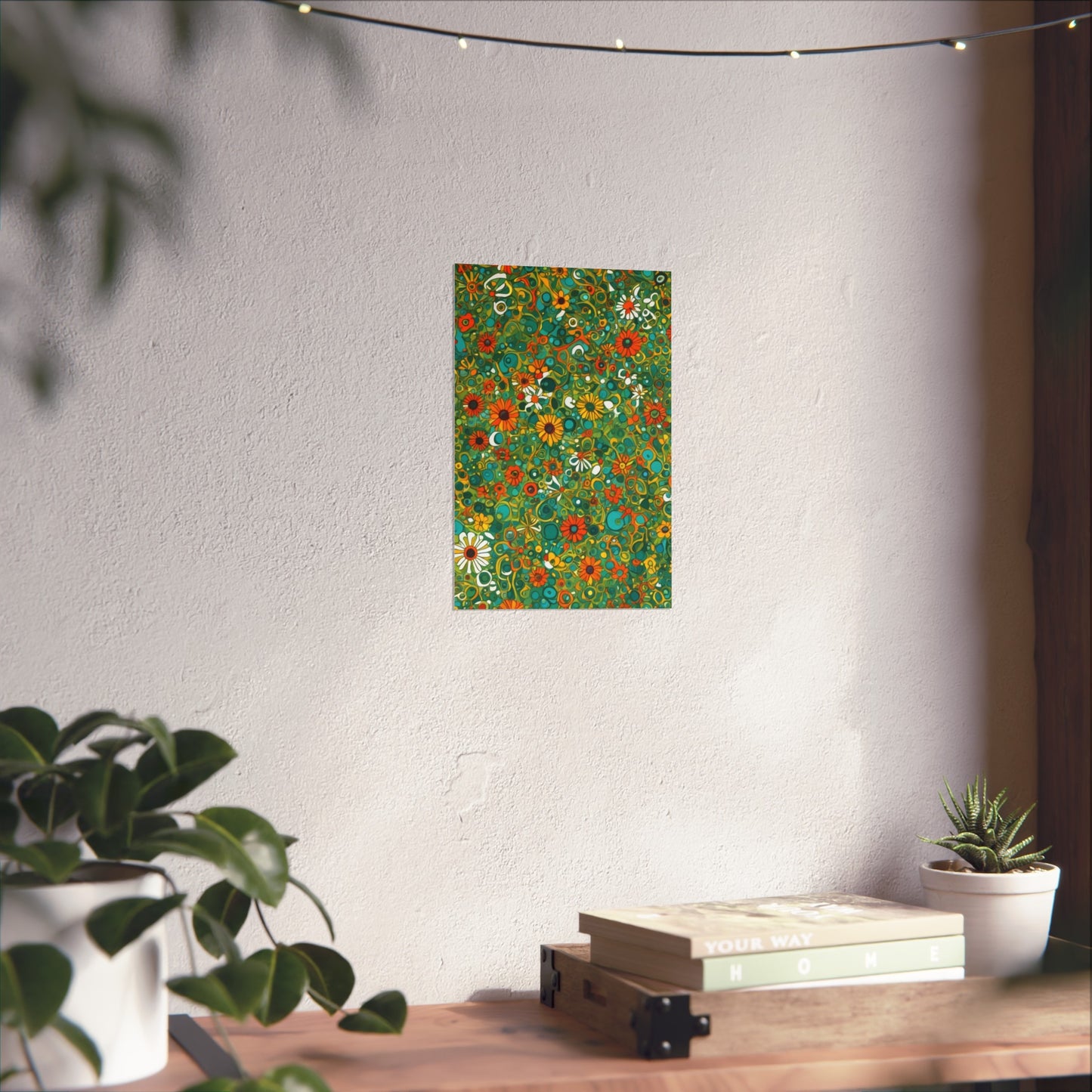 Vibrant Floral Glicée Poster. Various sizes.