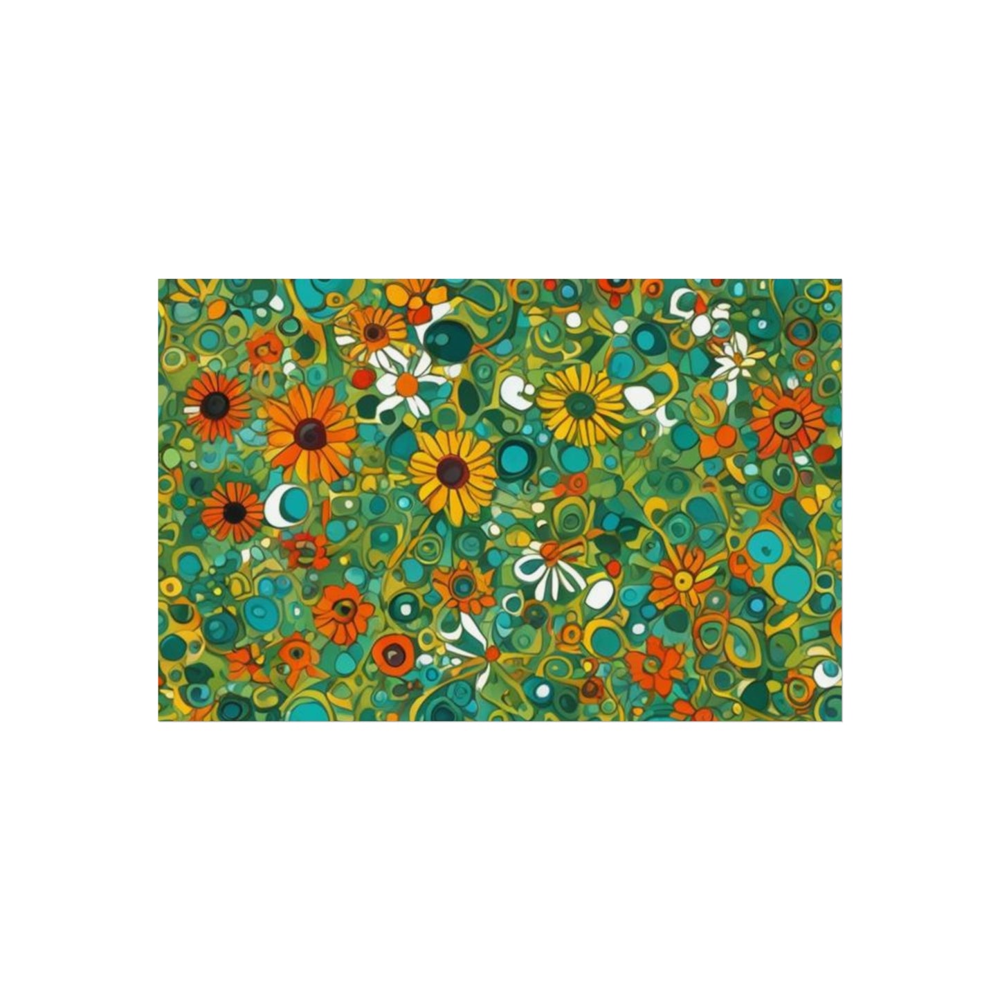 Vibrant Floral Glicée Poster. Various sizes.