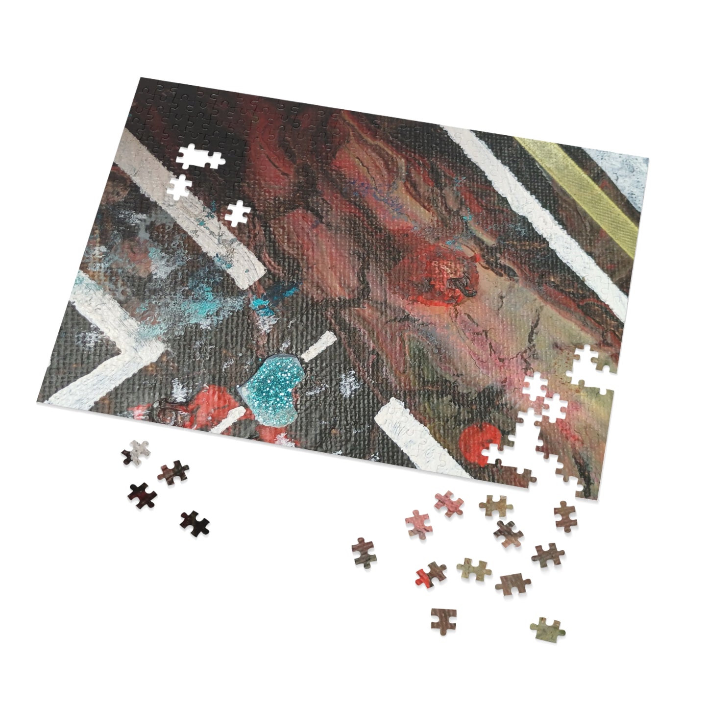 A2 Abstract Jigsaw Puzzle with Tin, 6 variants upto 2000 pieces.
