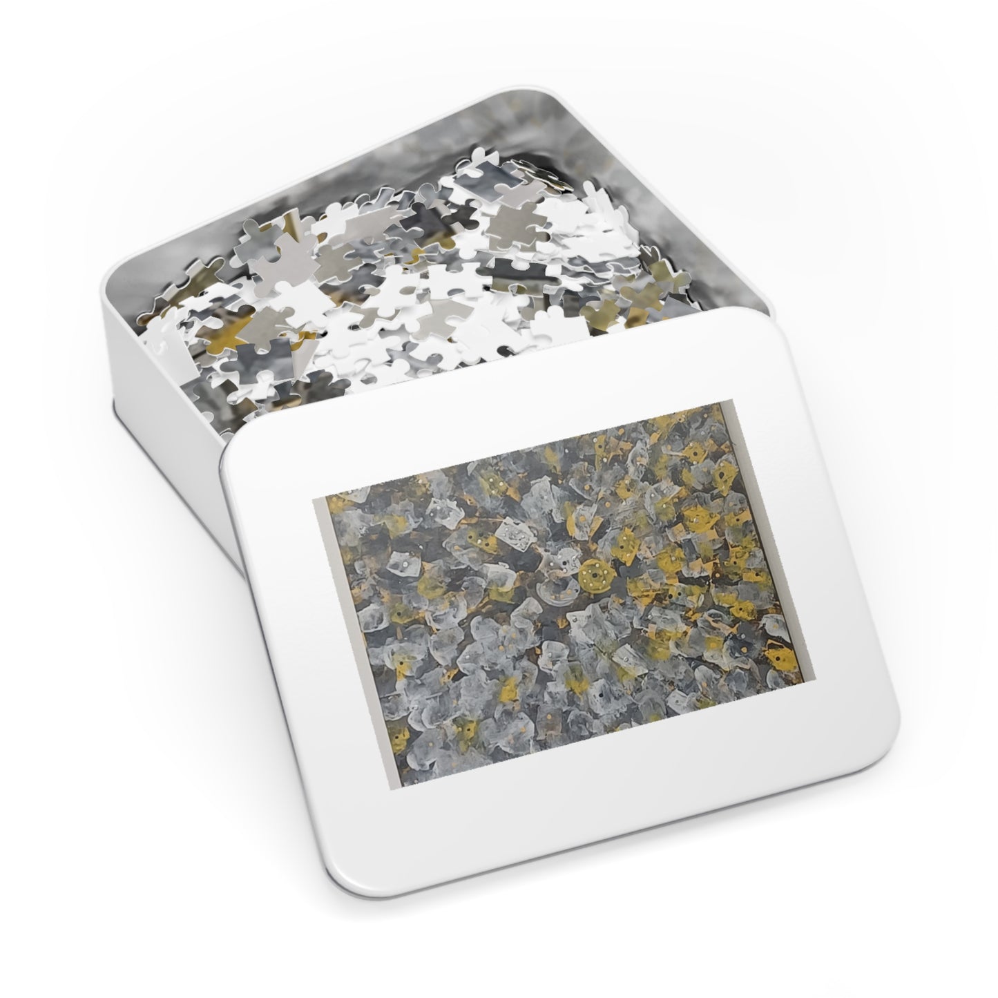 YELLOW  30 - 2000 piece Abstract Puzzle with Tin.