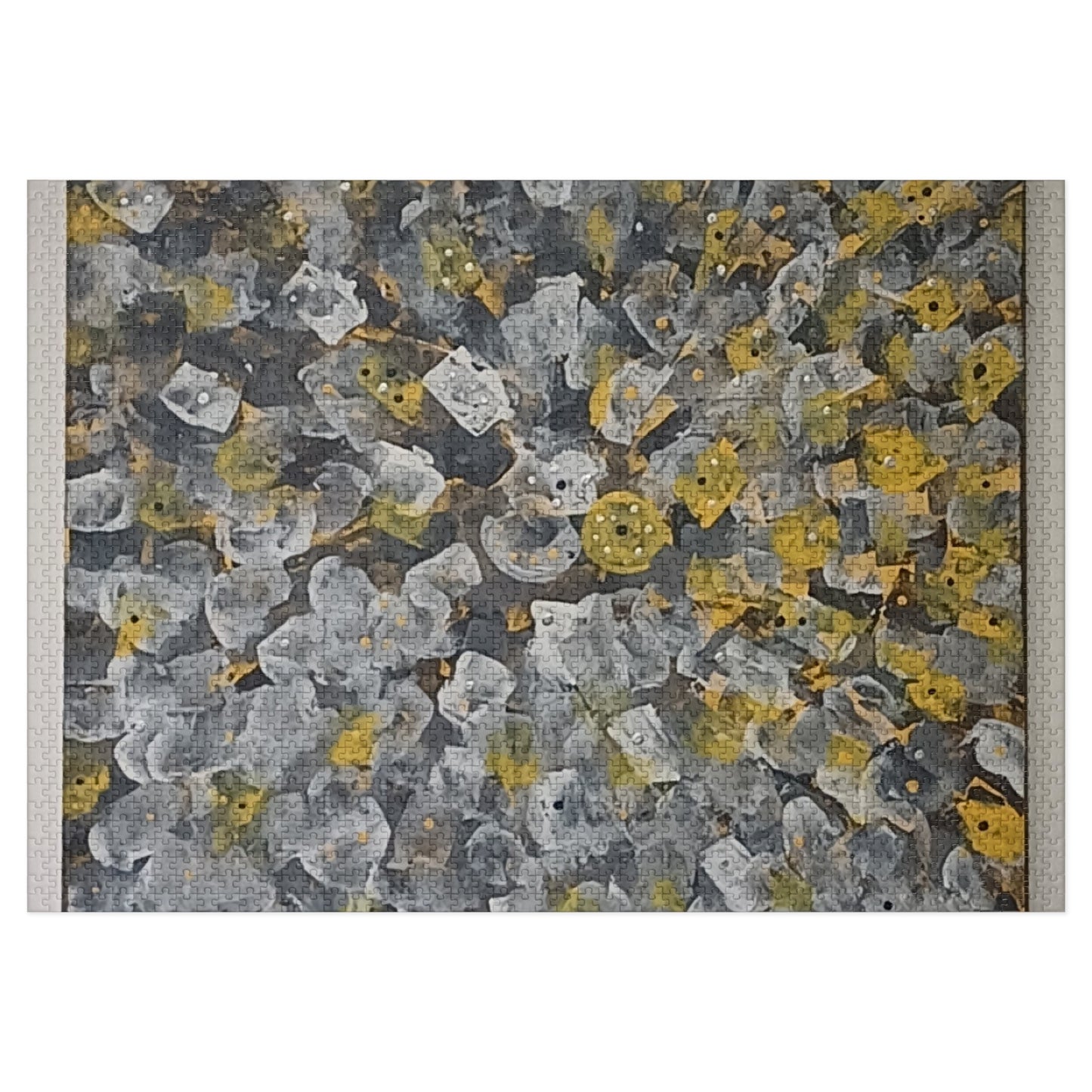 YELLOW  30 - 2000 piece Abstract Puzzle with Tin.