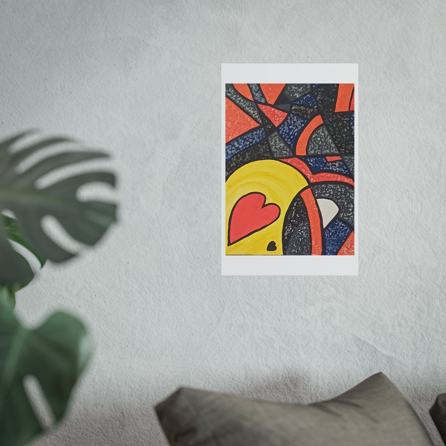 2 HEARTS. Vibrant Abstract Fine Art Print