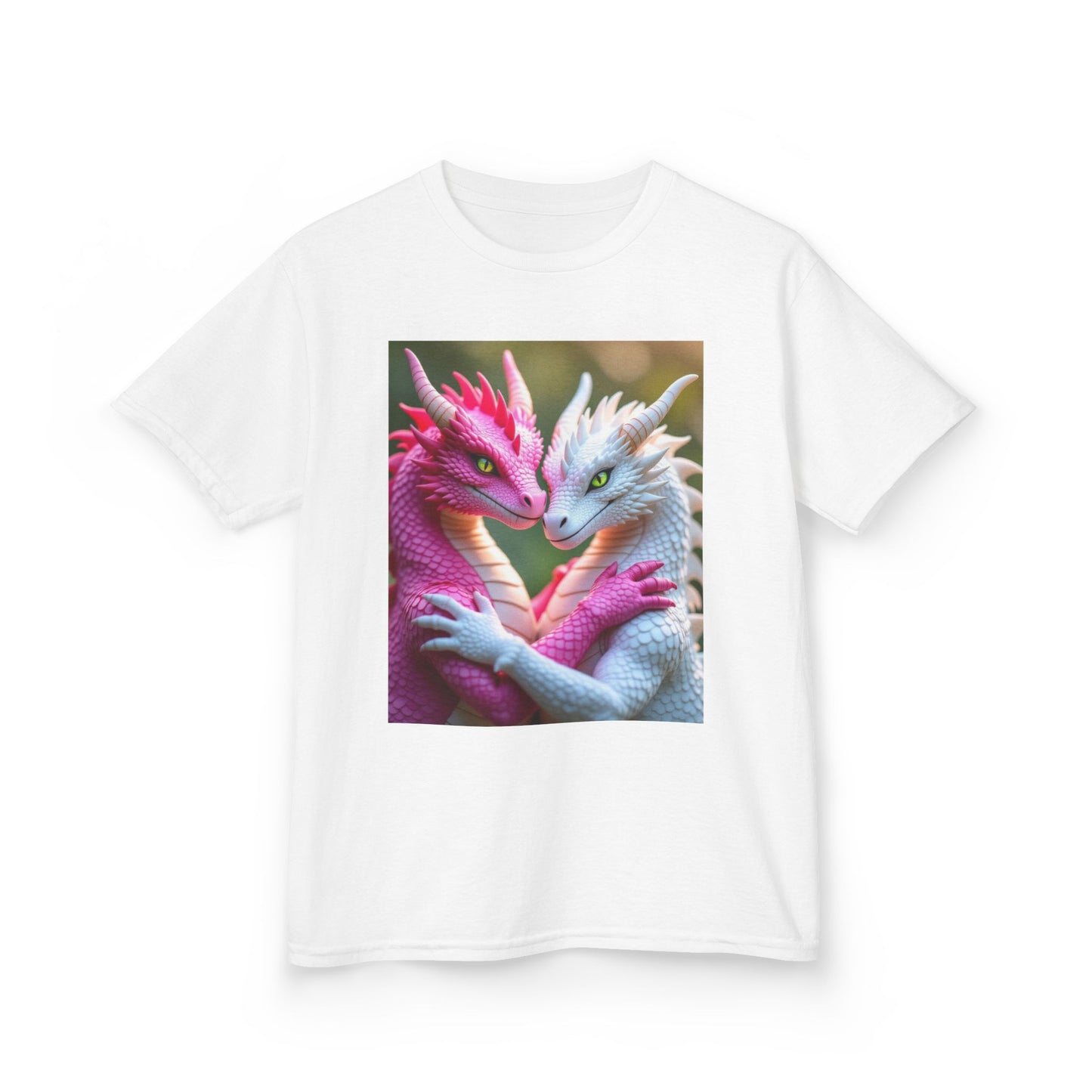 Pink & White Dragons. Fantasy kids T-shirts Kids.
