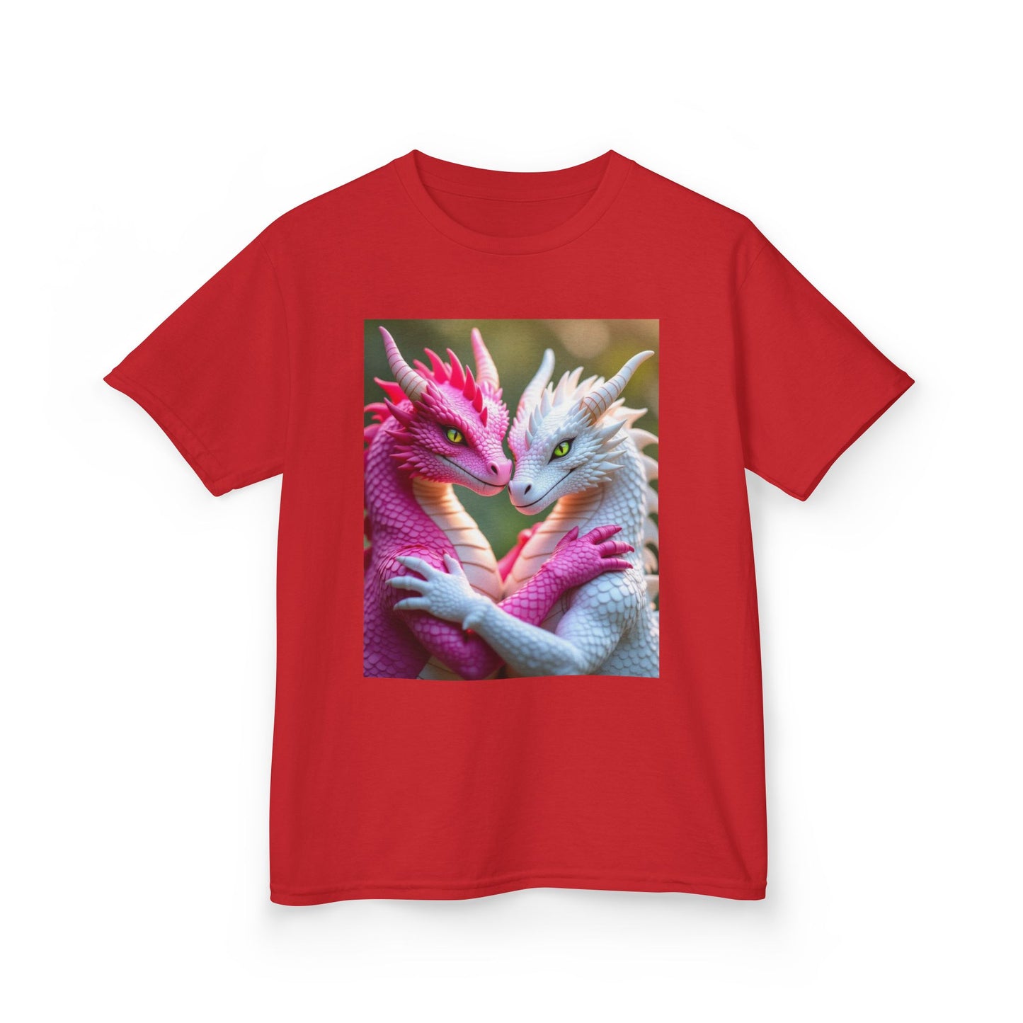 Pink & White Dragons. Fantasy kids T-shirts Kids.