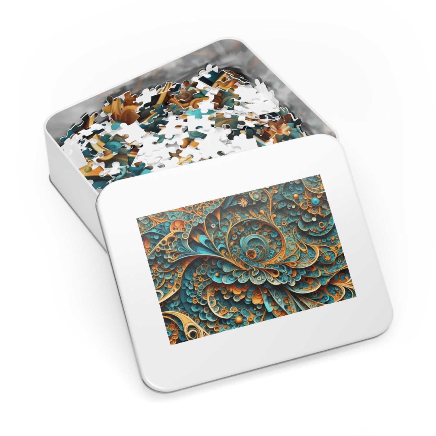 Fractal Wave Jigsaw Puzzle with Tin, upto  2000 pieces