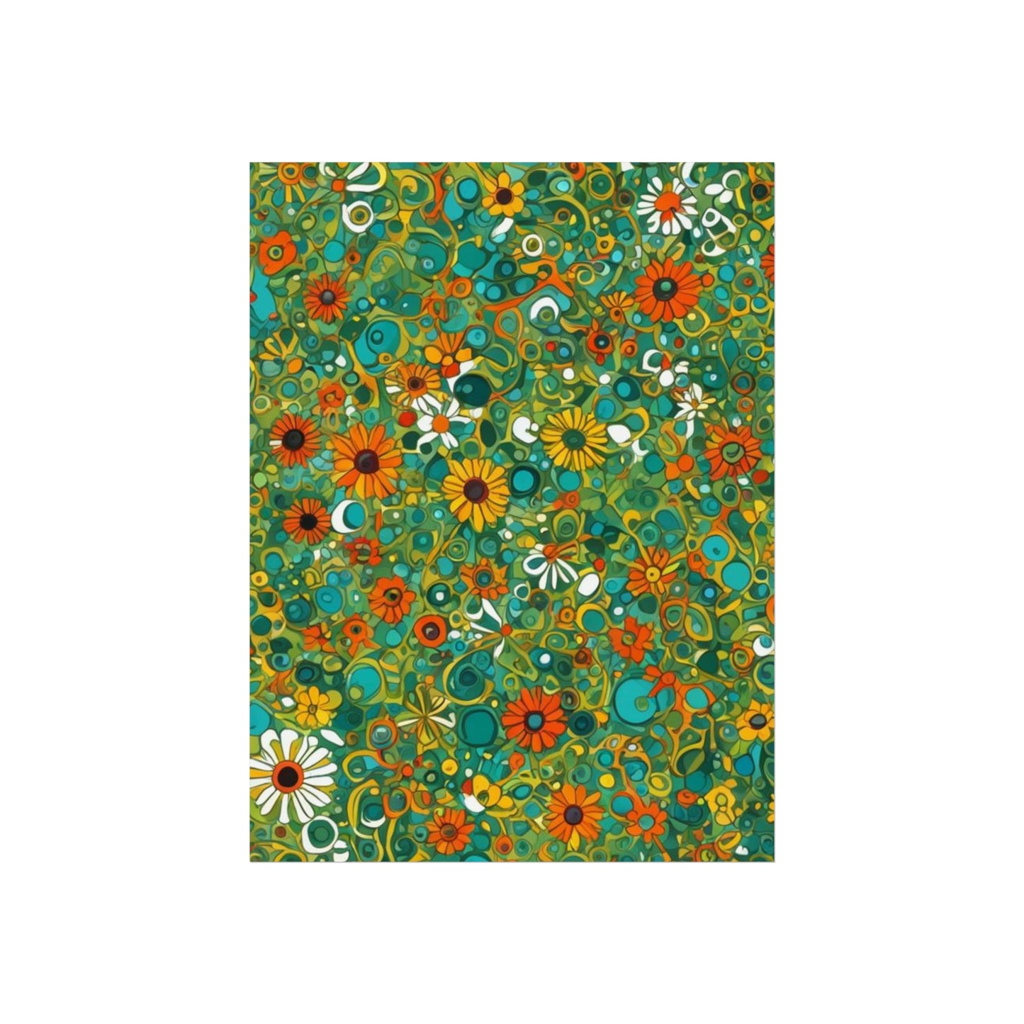 Vibrant Floral Glicée Poster. Various sizes.