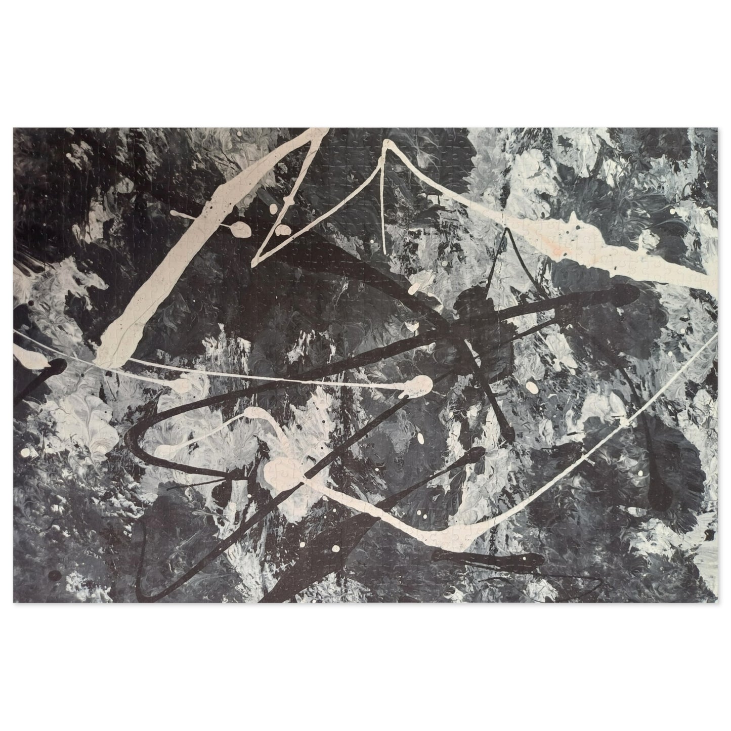 Abstract Black & White Jigsaw Puzzle with Tin - Upto 2000 pieces