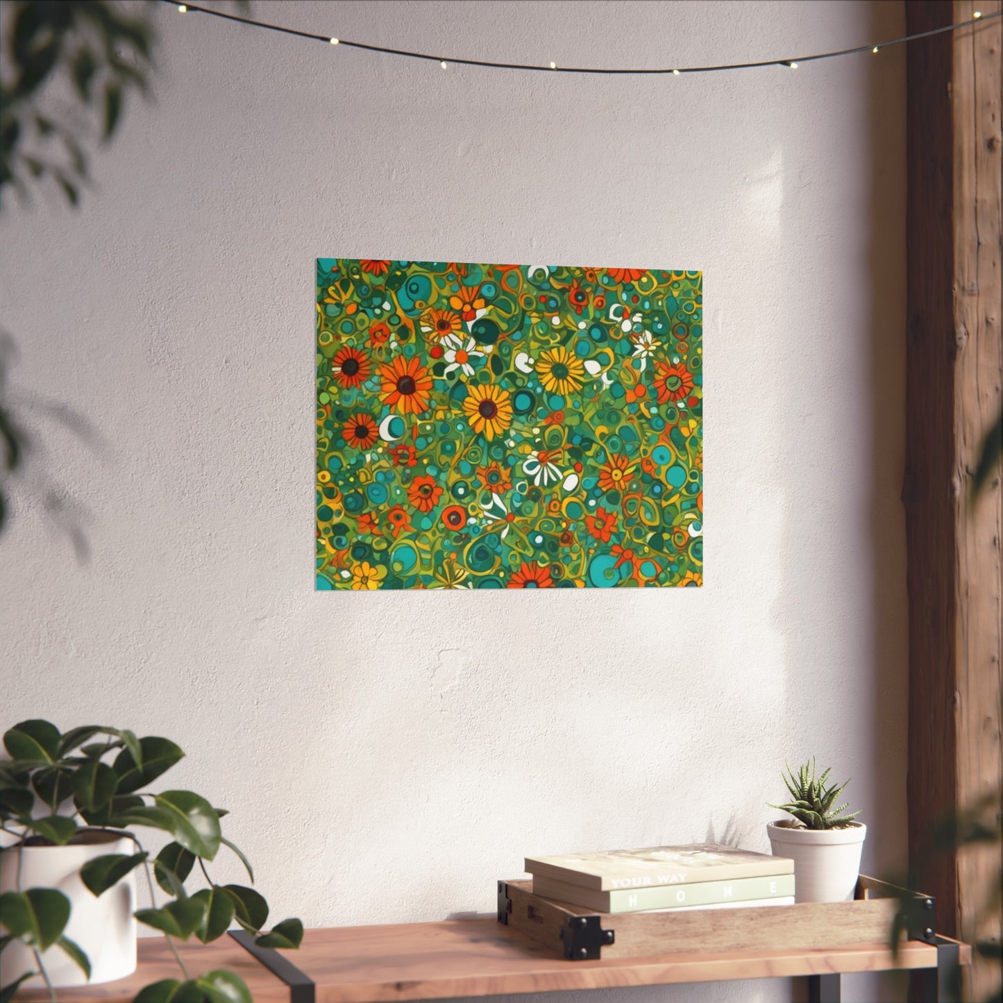 Vibrant Floral Glicée Poster. Various sizes.