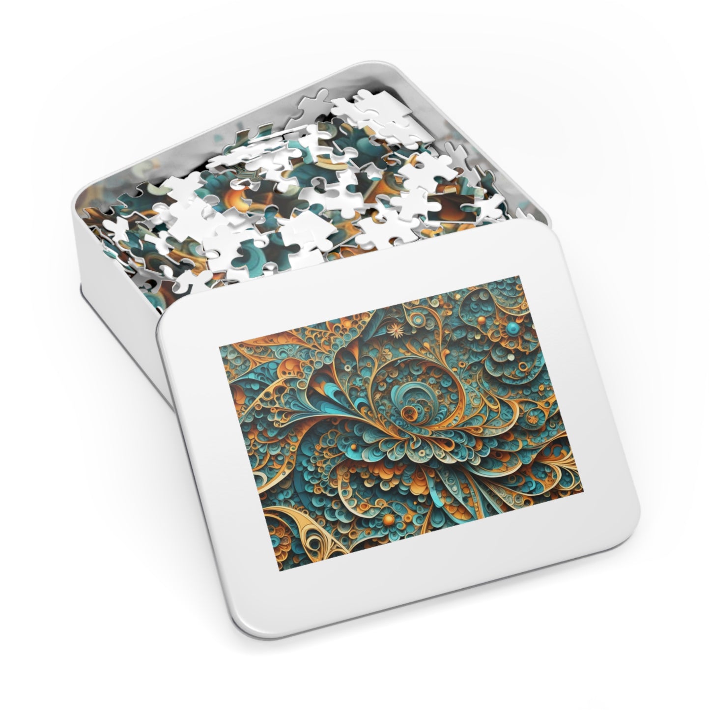 Fractal Wave Jigsaw Puzzle with Tin, upto  2000 pieces