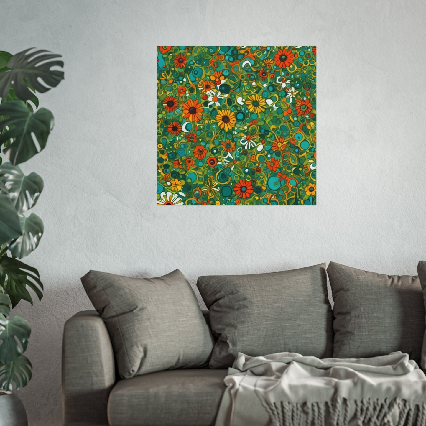 Vibrant Floral Glicée Poster. Various sizes.