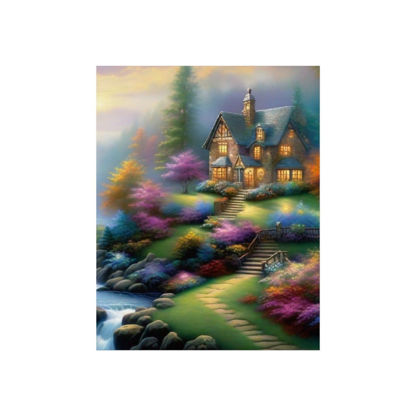 Cozy Rustic Cabin Glicée Poster