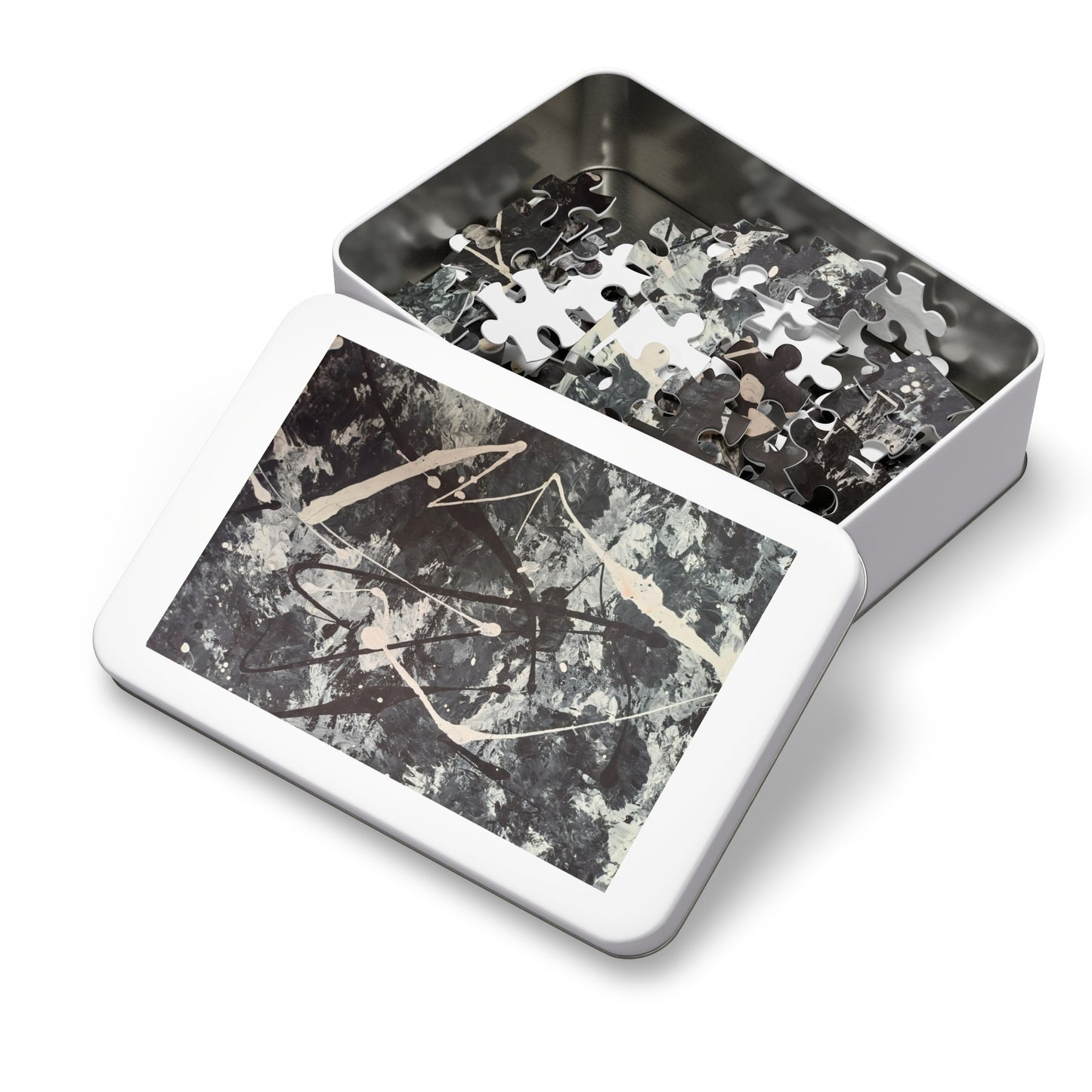 Abstract Black & White Jigsaw Puzzle with Tin - Upto 2000 pieces