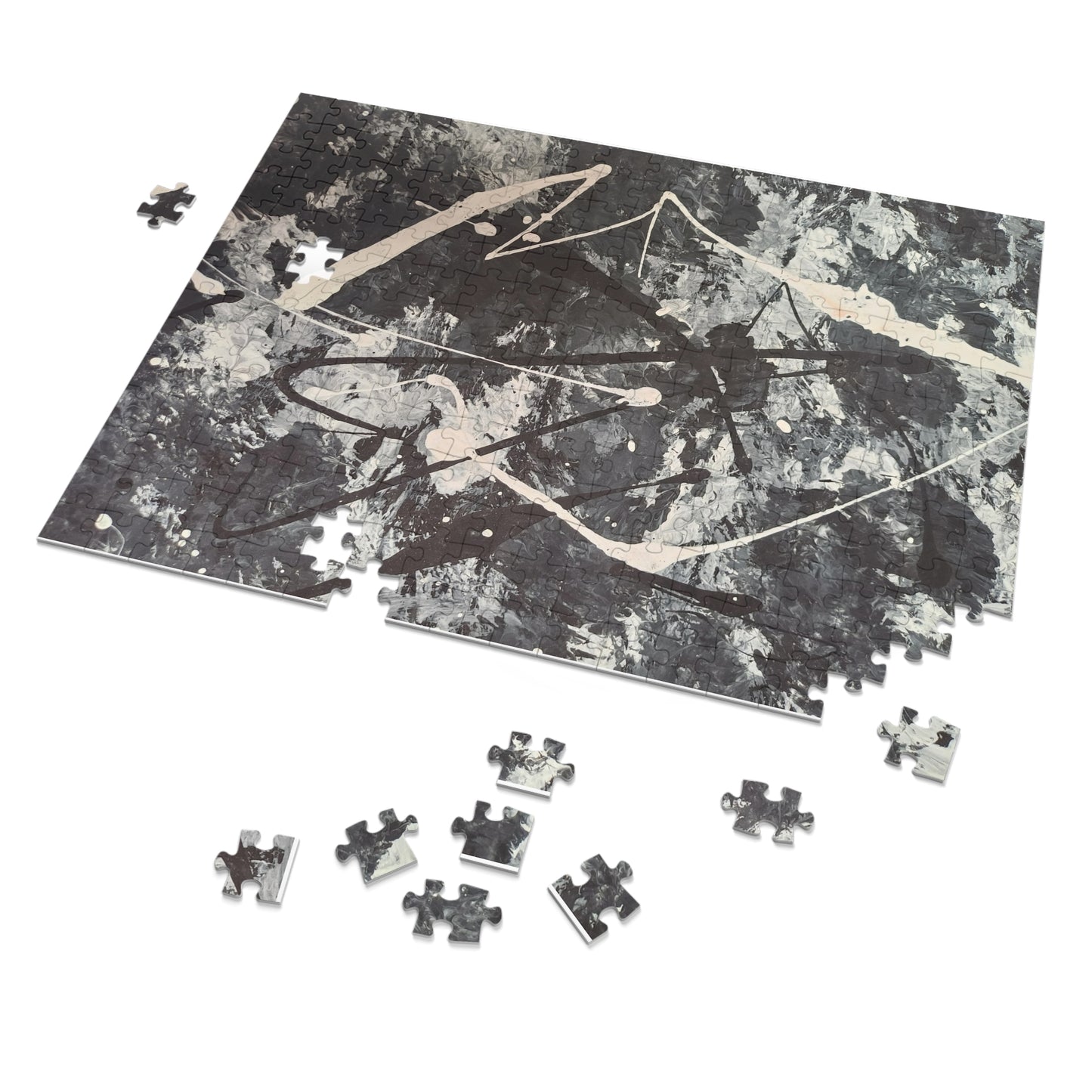 Abstract Black & White Jigsaw Puzzle with Tin - Upto 2000 pieces