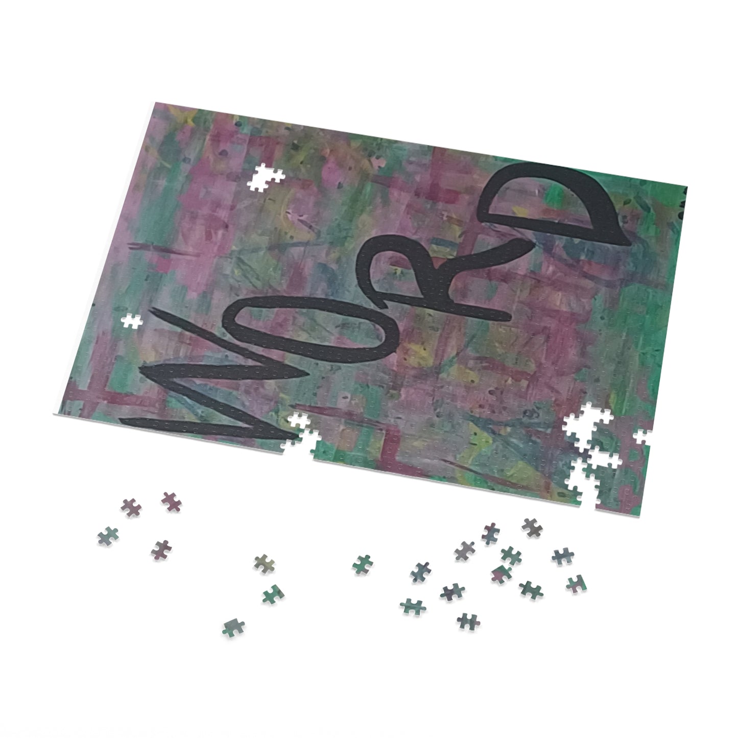 4 LETTER WORD 6 variants upto 2000 piece Abstract Art Jigsaw Puzzle with Tin.