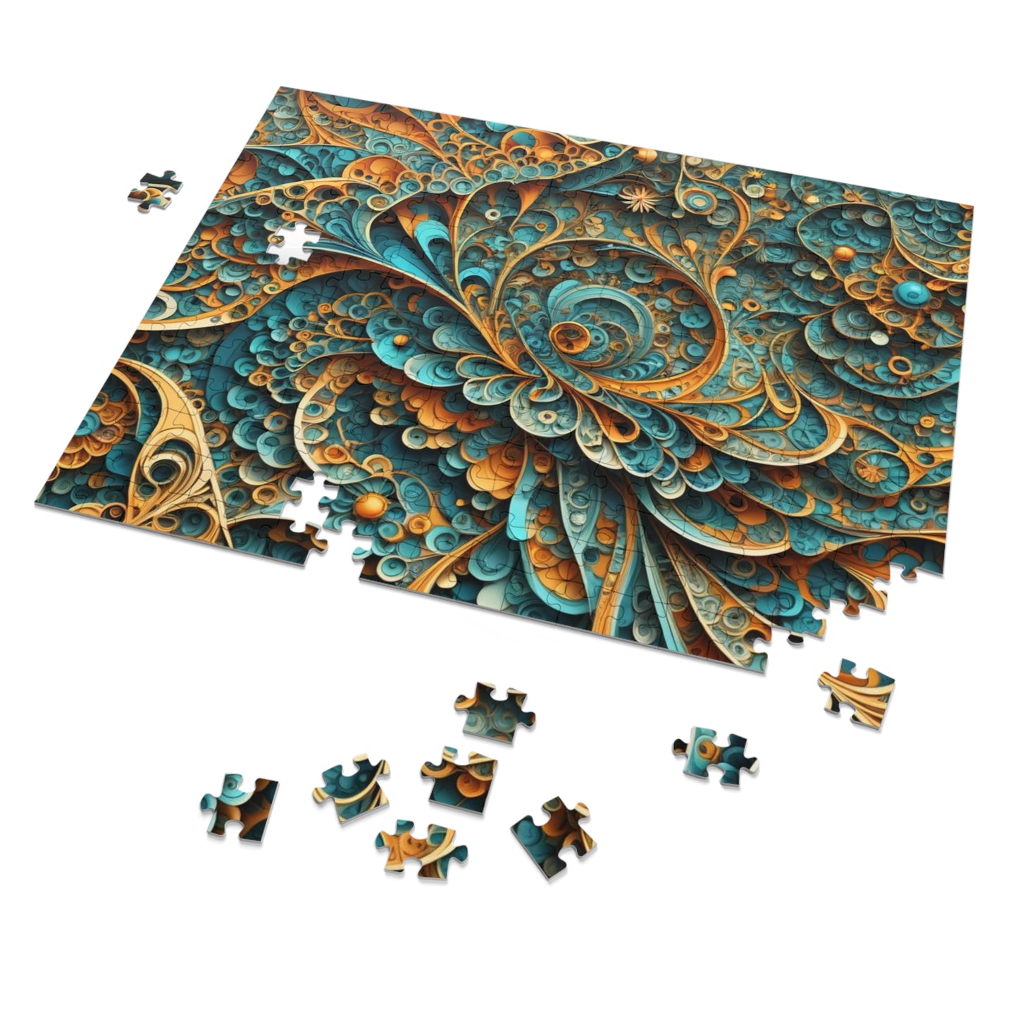 Fractal Wave Jigsaw Puzzle with Tin, upto  2000 pieces