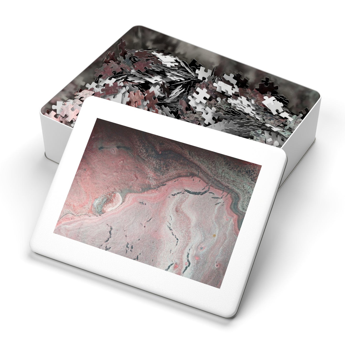 Abstract Pink Fine Art Jigsaw Puzzle with Tin - 6 variants  upto 2000 pieces
