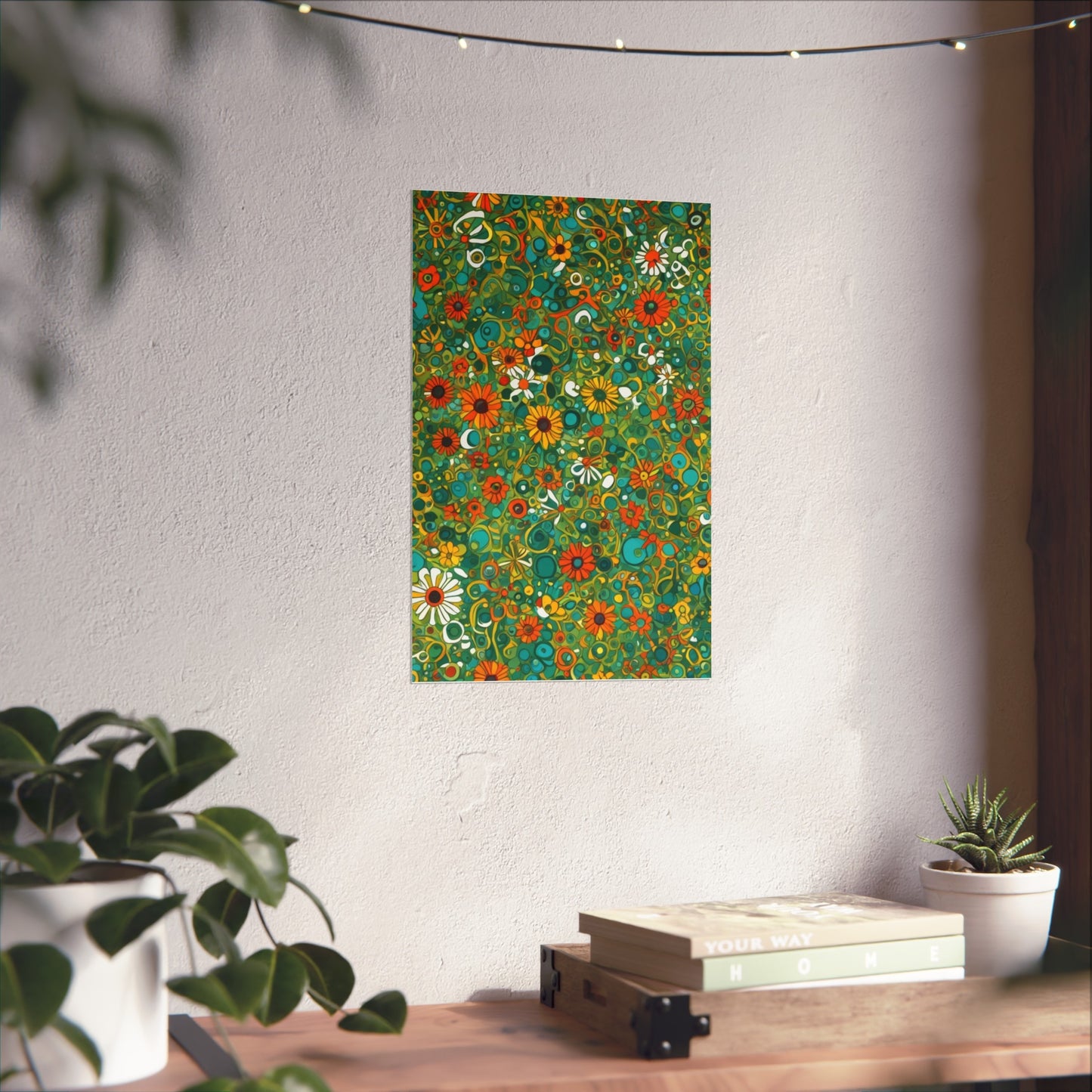 Vibrant Floral Glicée Poster. Various sizes.