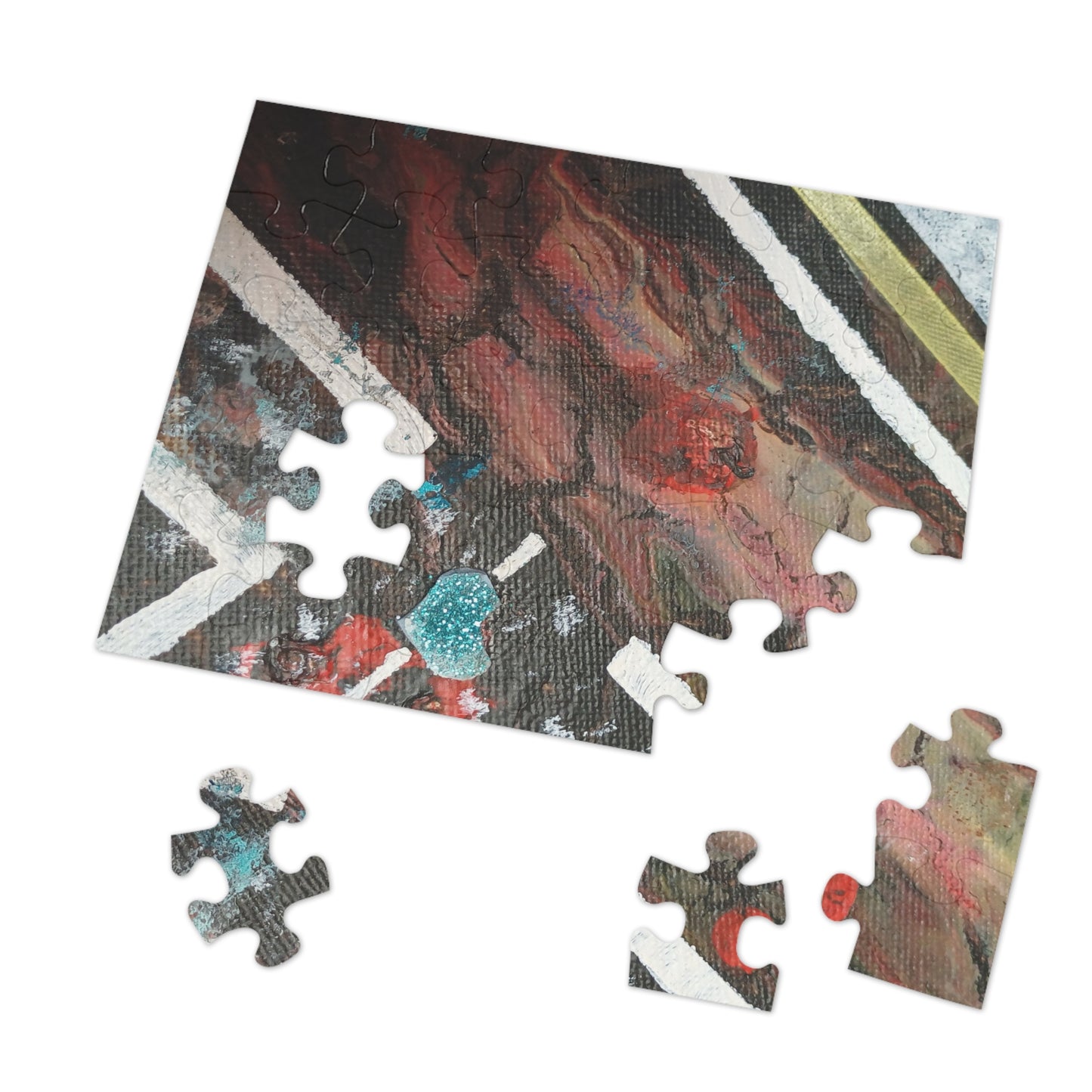 A2 Abstract Jigsaw Puzzle with Tin, 6 variants upto 2000 pieces.