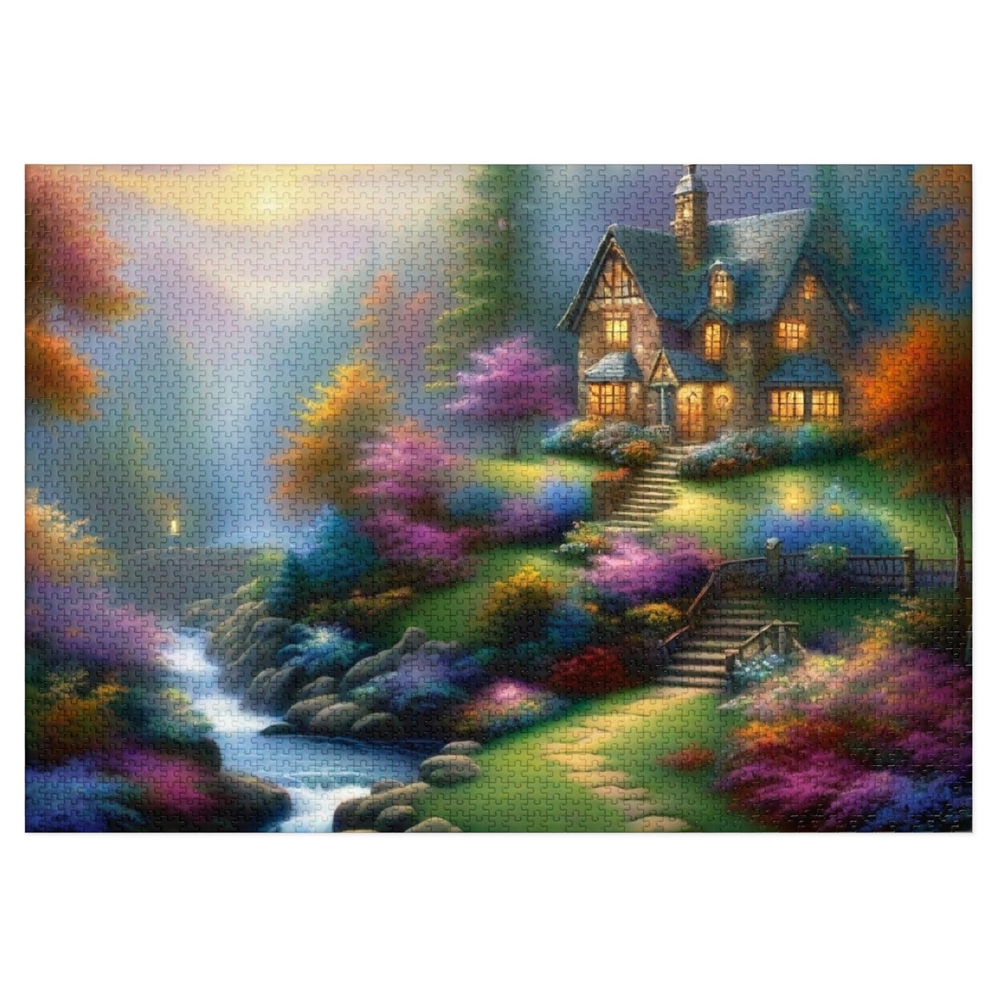 Cozy Rustic cabin puzzle with Tin