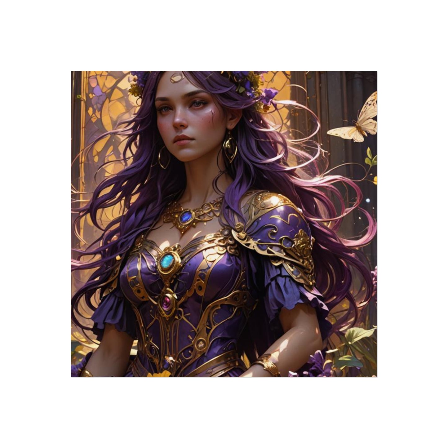 Fantasy Purple Lady Fine Art Poster
