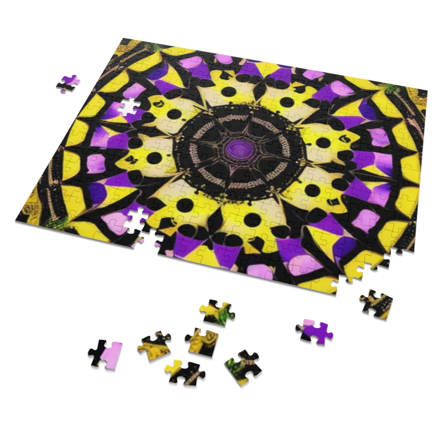 Vibrant Mandala Puzzle with Tin 30-2000 pieces.